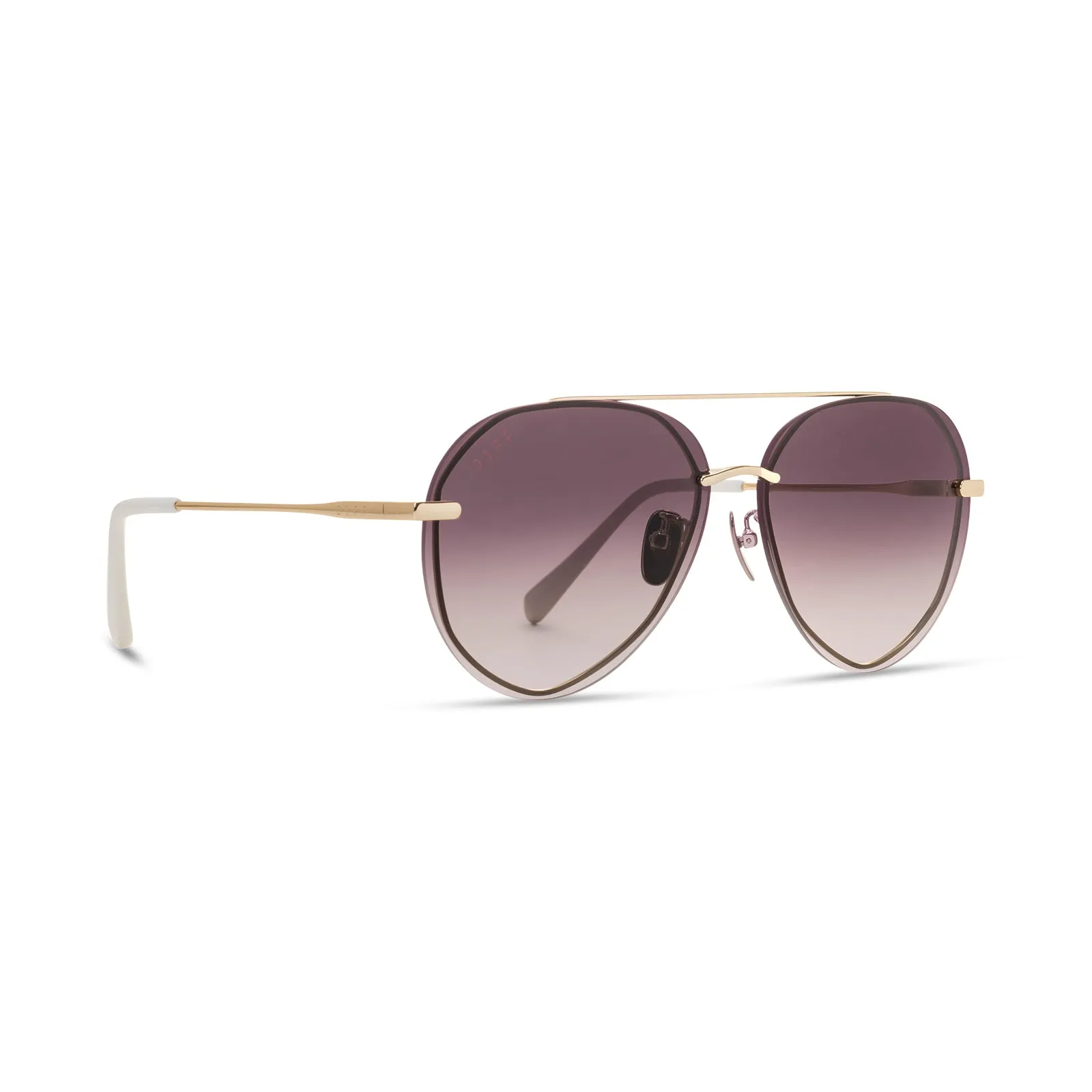 LENOX - GOLD + BROWN GRADIENT MIRROR POLARIZED SUNGLASSES sold by Diff Eyewear product image thumbnail 2