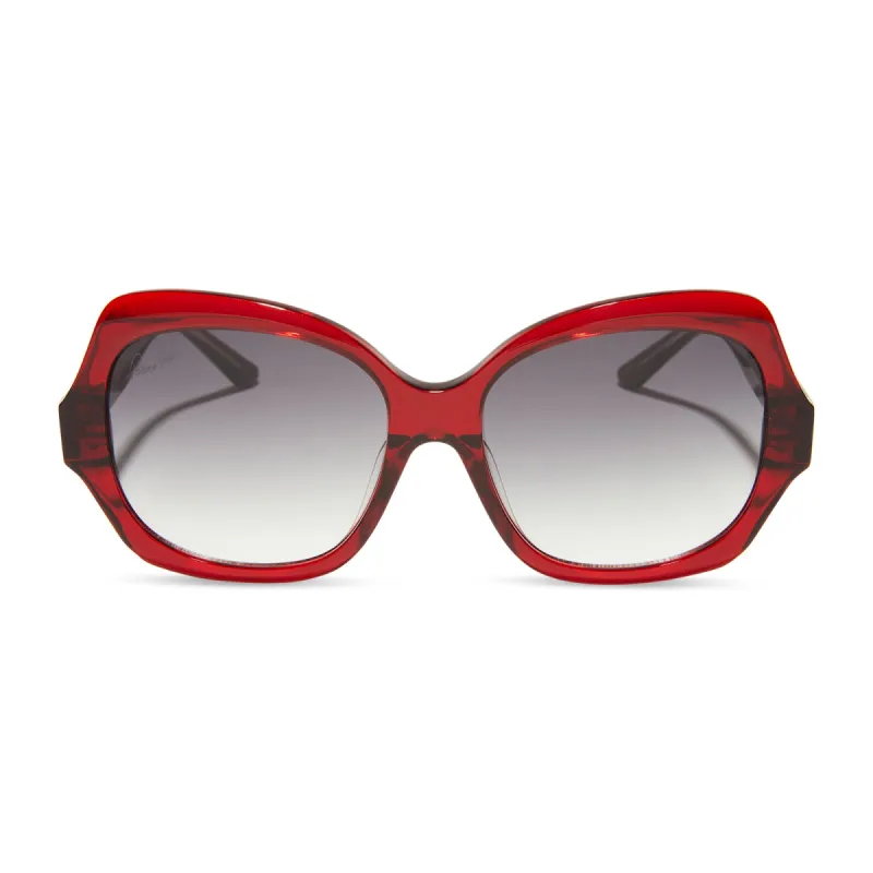 PATRICIA NASH - FARRAH + RUBY RED CRYSTAL + GREY GRADIENT SUNGLASSES sold by Diff Eyewear