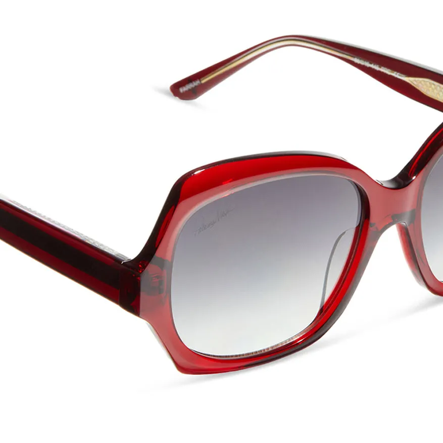 PATRICIA NASH - FARRAH + RUBY RED CRYSTAL + GREY GRADIENT SUNGLASSES sold by Diff Eyewear product image thumbnail 4