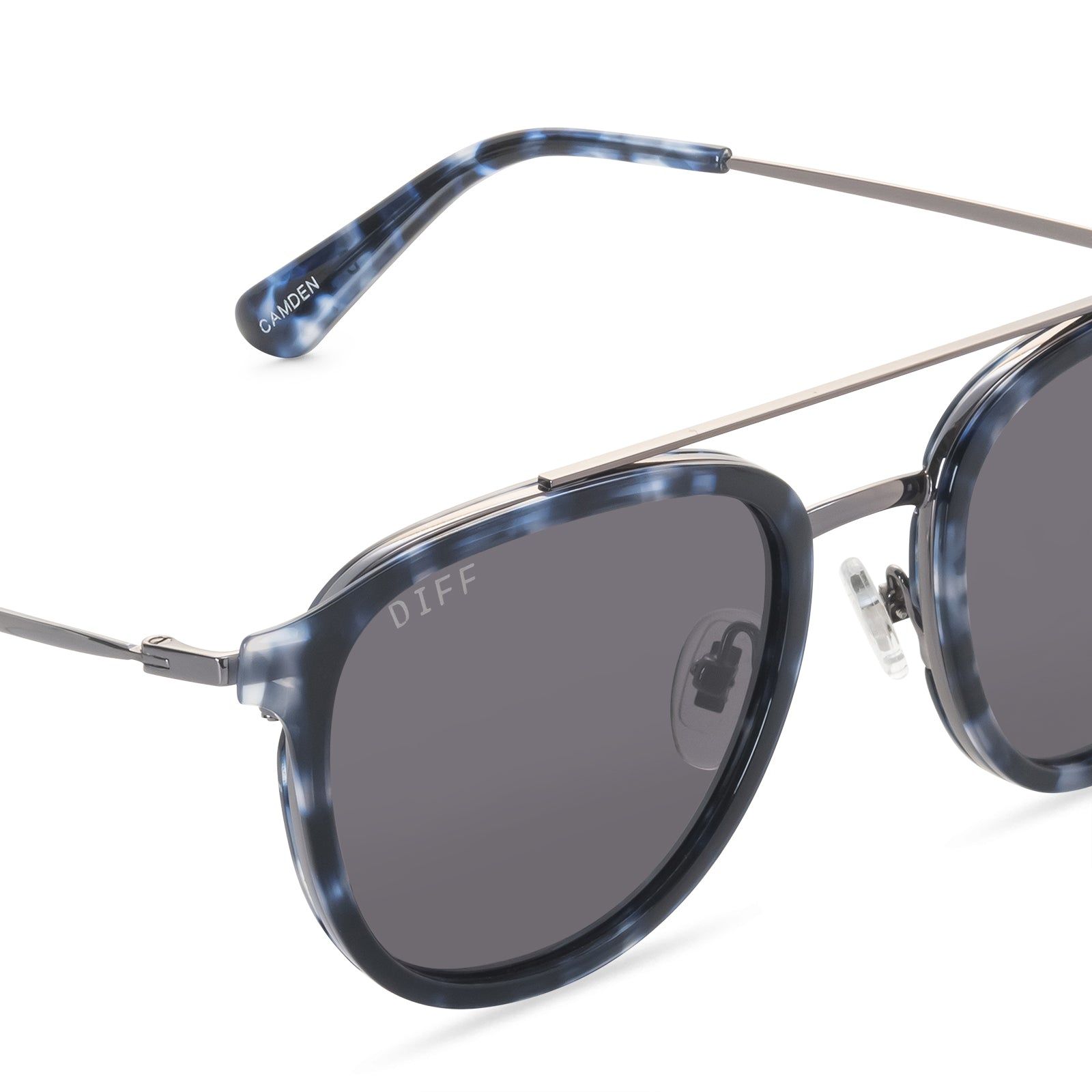 CAMDEN - MIDNIGHT MARBLE + GREY + POLARIZED SUNGLASSES sold by Diff Eyewear product image thumbnail 3