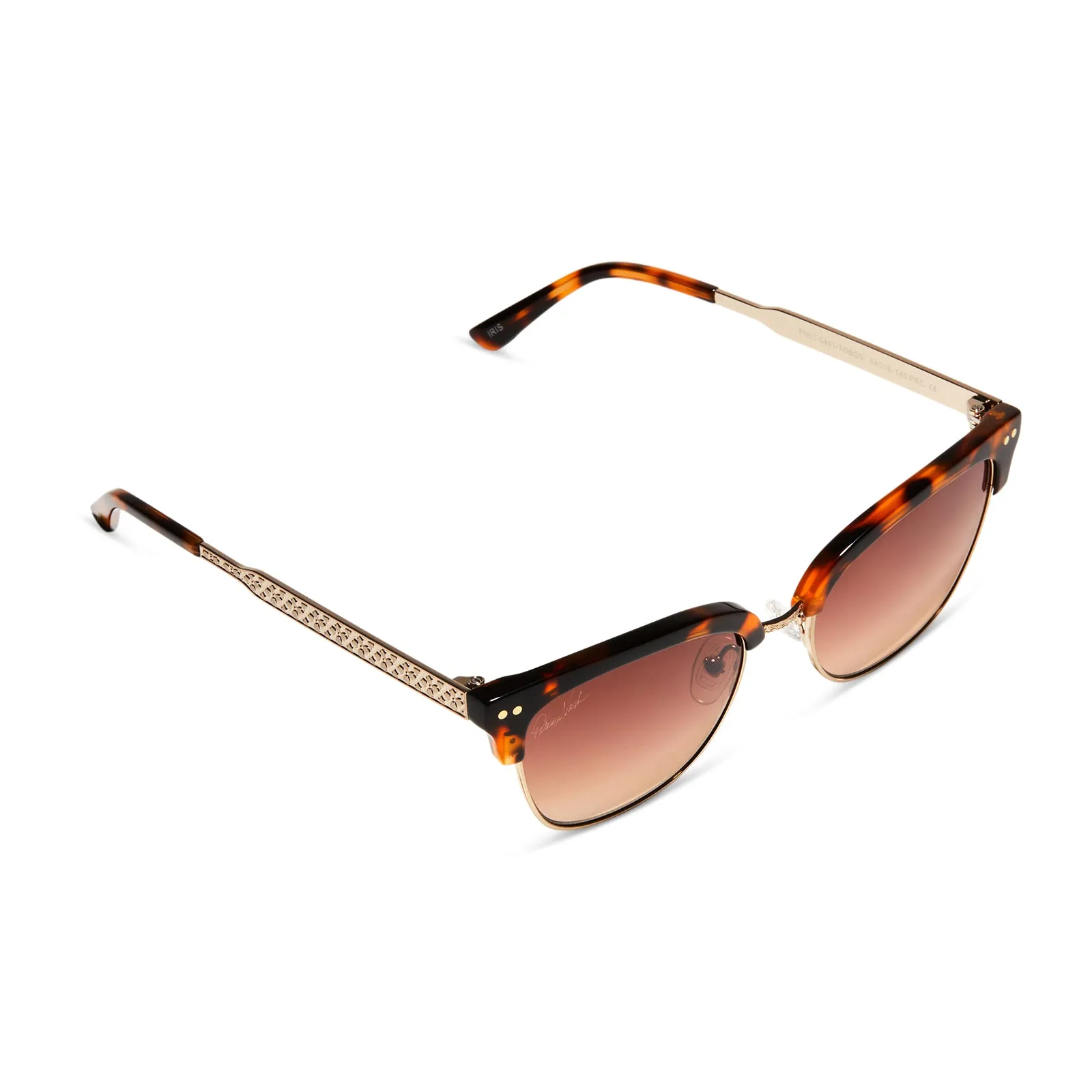 PATRICIA NASH - IRIS + TORTOISE + BROWN GRADIENT SUNGLASSES sold by Diff Eyewear product image thumbnail 4
