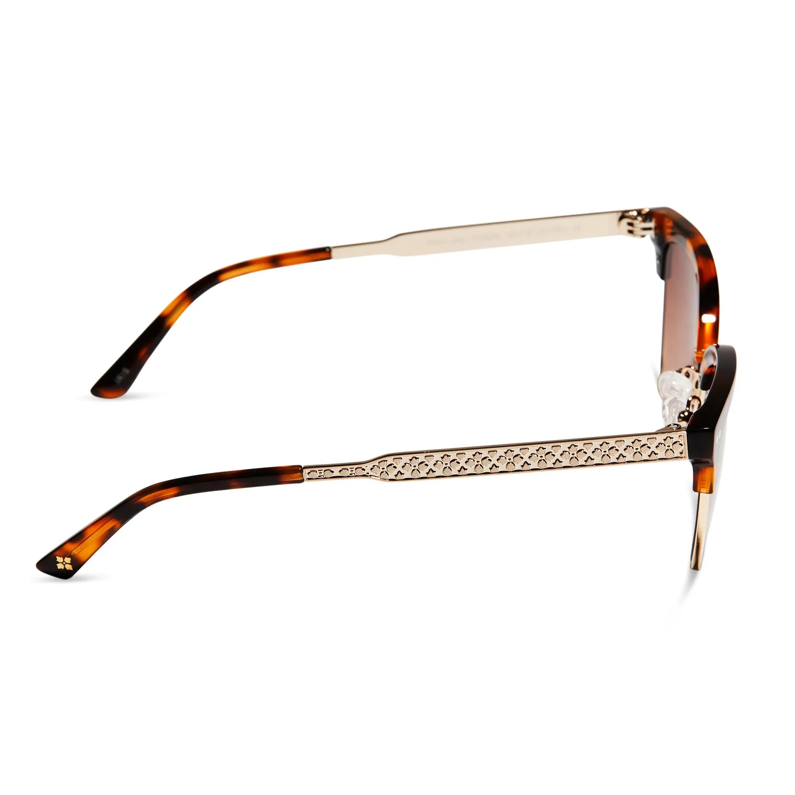 PATRICIA NASH - IRIS + TORTOISE + BROWN GRADIENT SUNGLASSES sold by Diff Eyewear product image thumbnail 3