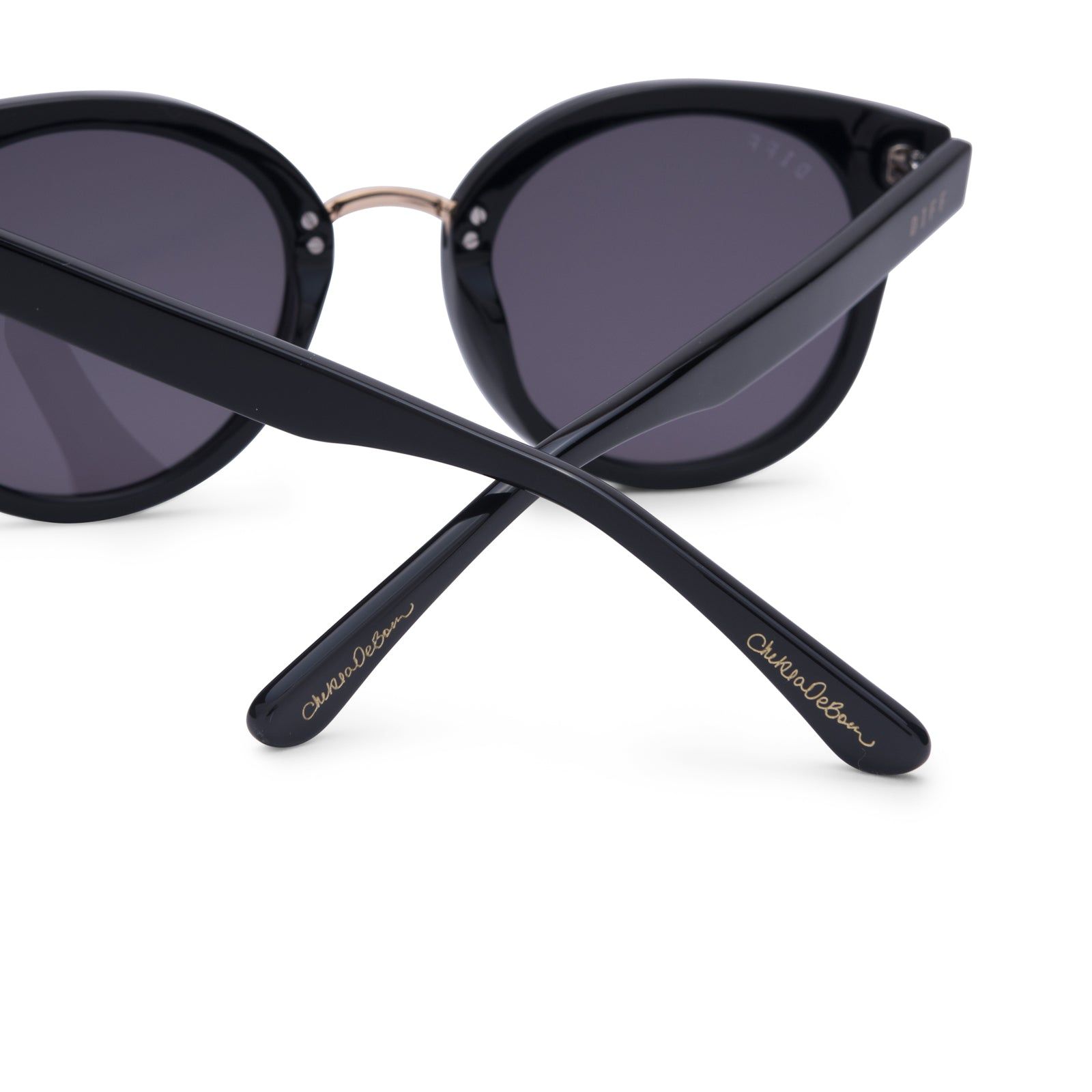 CHELSEA DEBOER - AUBREE + BLACK + GREY SUNGLASSES sold by Diff Eyewear product image thumbnail 3