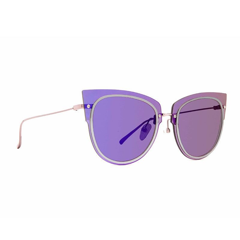 DEMI - LIGHT GUNMETAL + PURPLE MIRROR SUNGLASSES sold by Diff Eyewear product image thumbnail 2