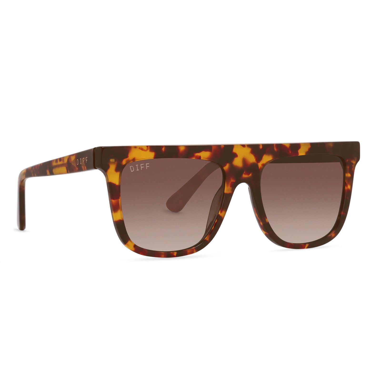 STEVIE - AMBER TORTOISE + BROWN GRADIENT + POLARIZED SUNGLASSES sold by Diff Eyewear product image thumbnail 2