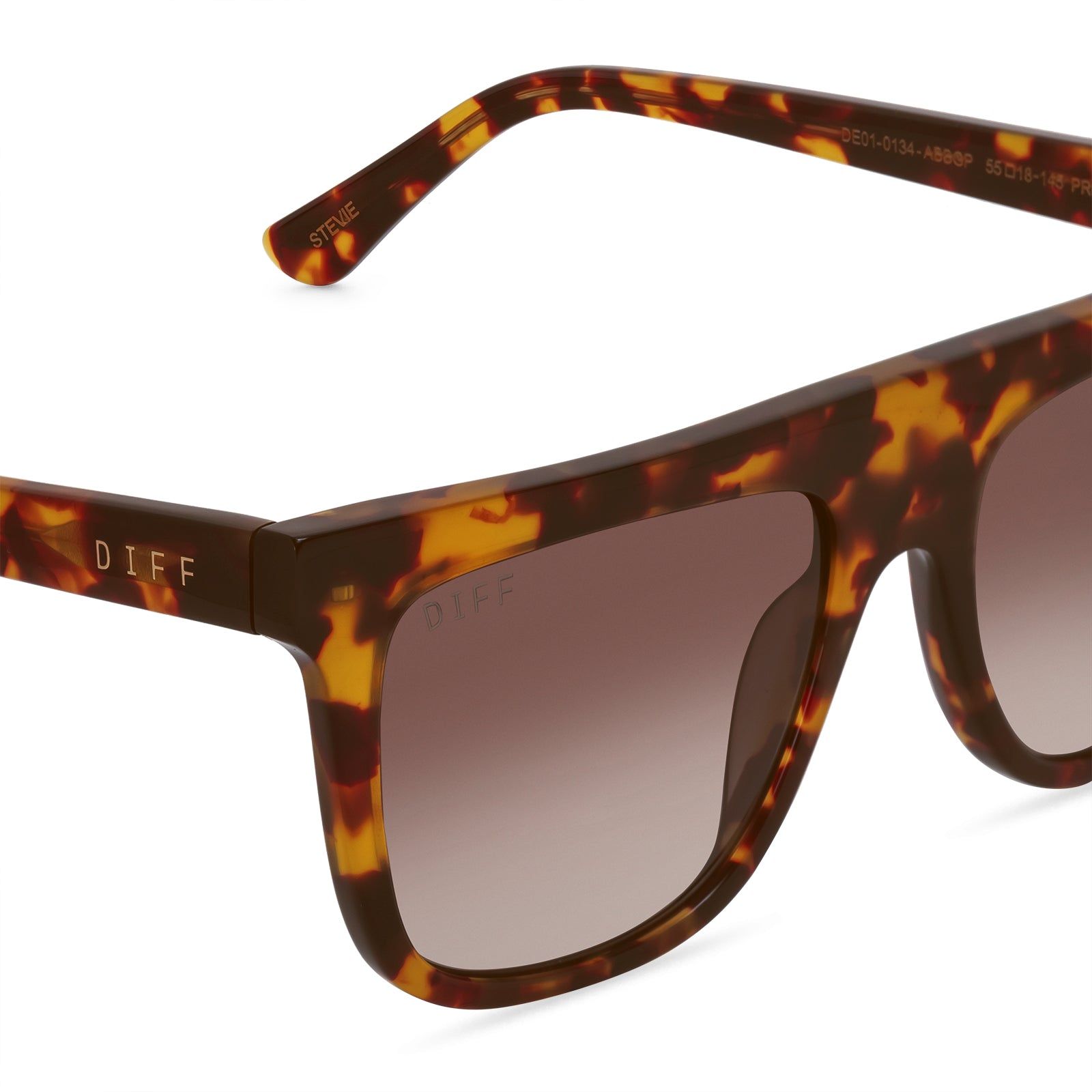 STEVIE - AMBER TORTOISE + BROWN GRADIENT + POLARIZED SUNGLASSES sold by Diff Eyewear product image thumbnail 3