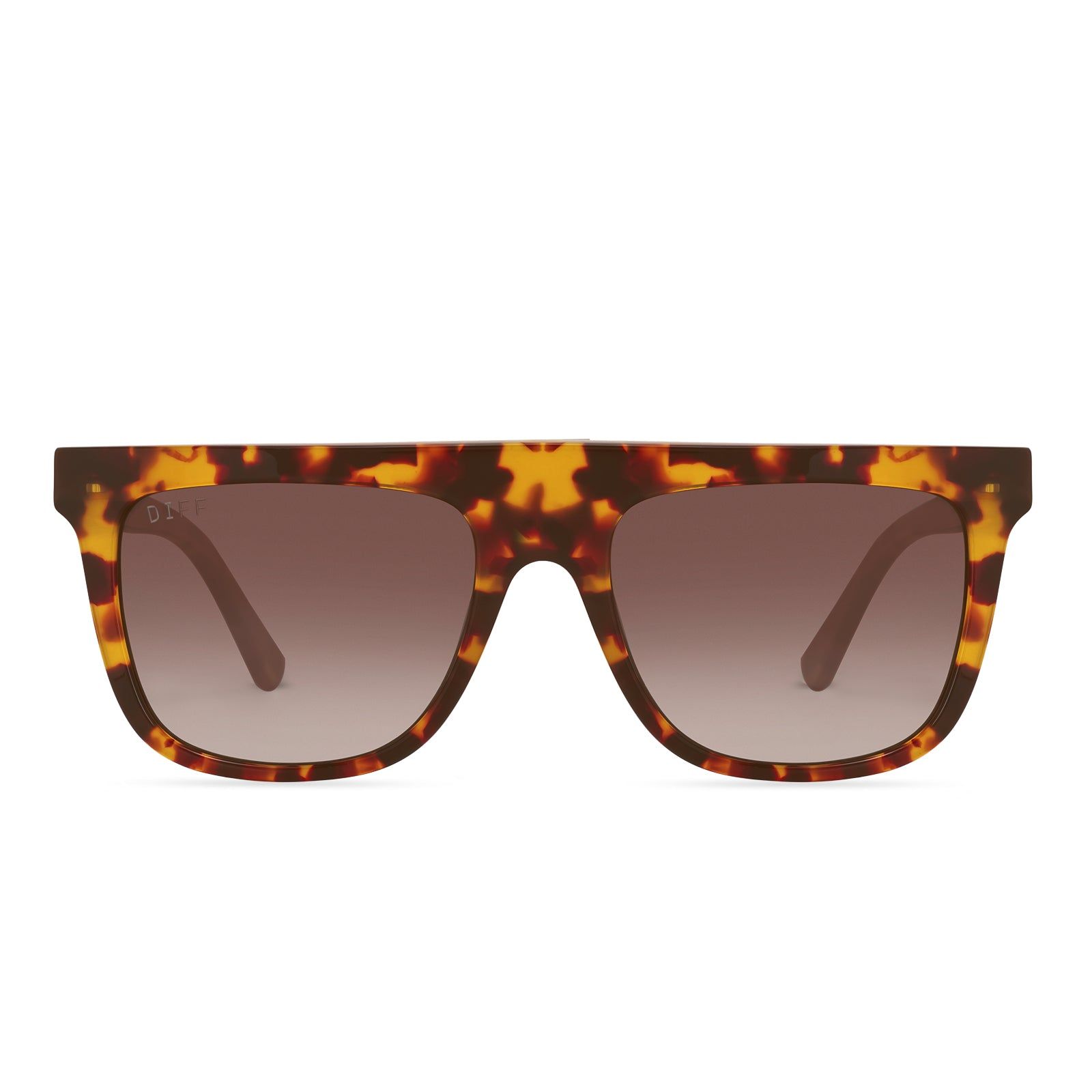 STEVIE - AMBER TORTOISE + BROWN GRADIENT + POLARIZED SUNGLASSES sold by Diff Eyewear