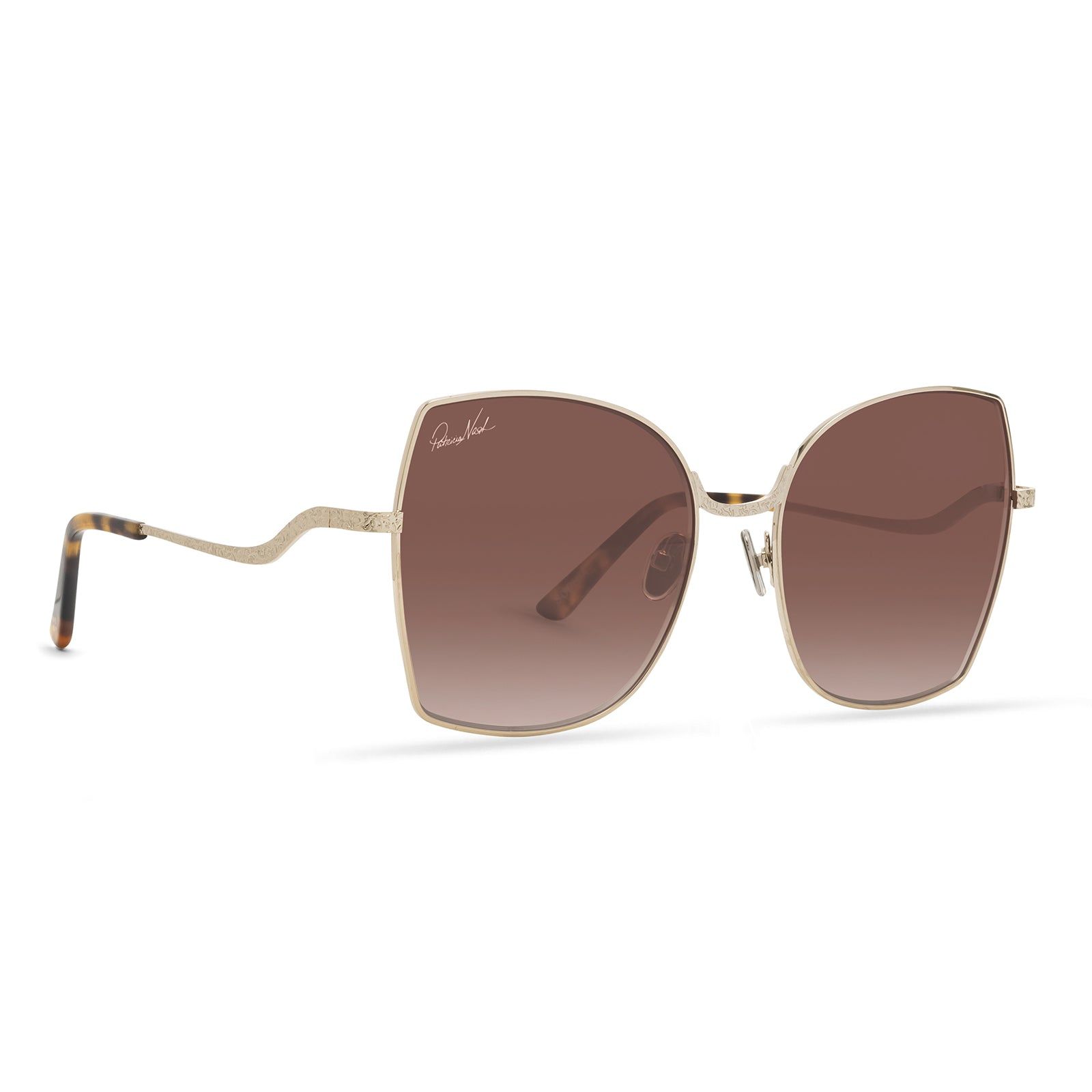 PATRICIA NASH - SOPHIA + BRUSHED GOLD + BROWN GRADIENT SUNGLASSES sold by Diff Eyewear product image thumbnail 2