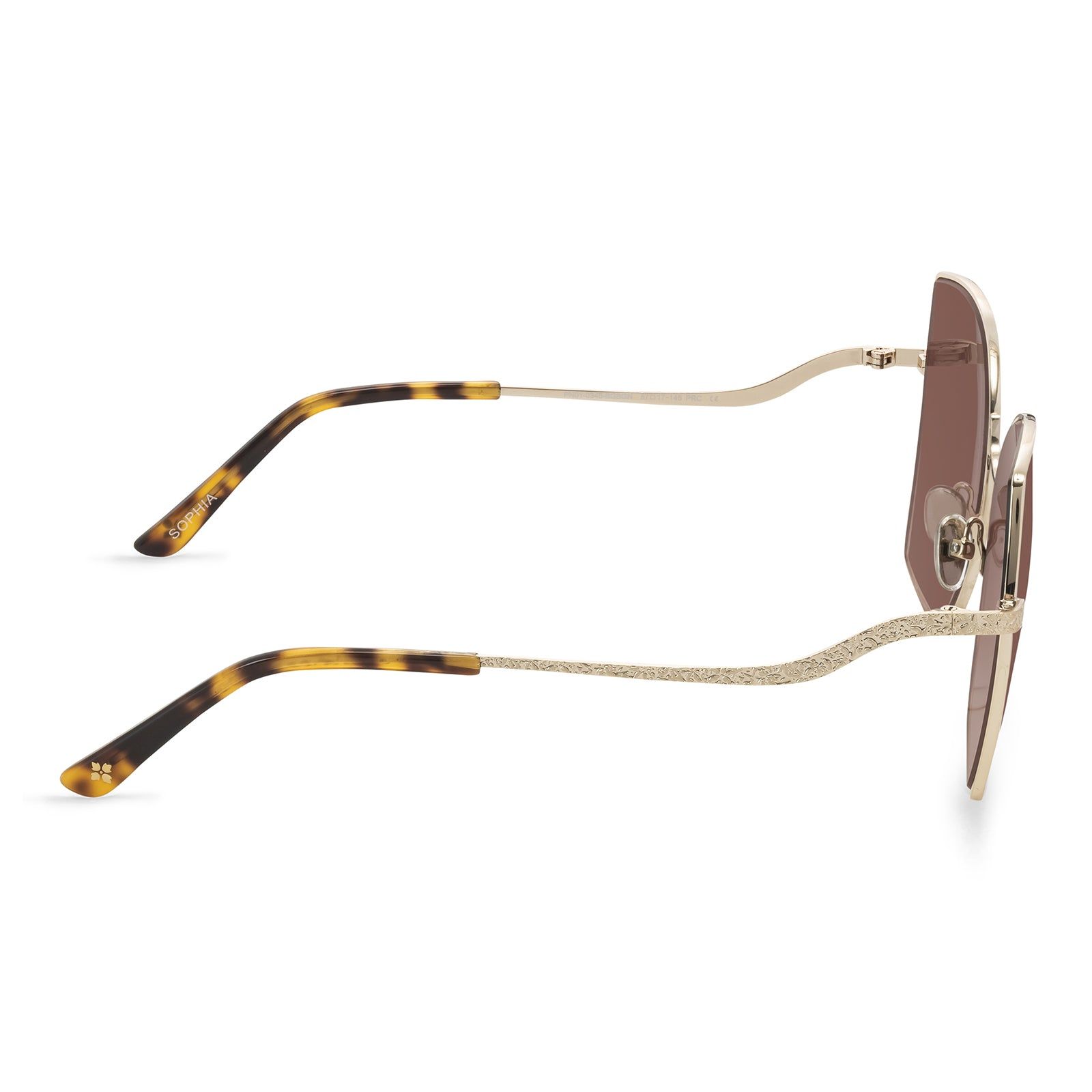 PATRICIA NASH - SOPHIA + BRUSHED GOLD + BROWN GRADIENT SUNGLASSES sold by Diff Eyewear product image thumbnail 3