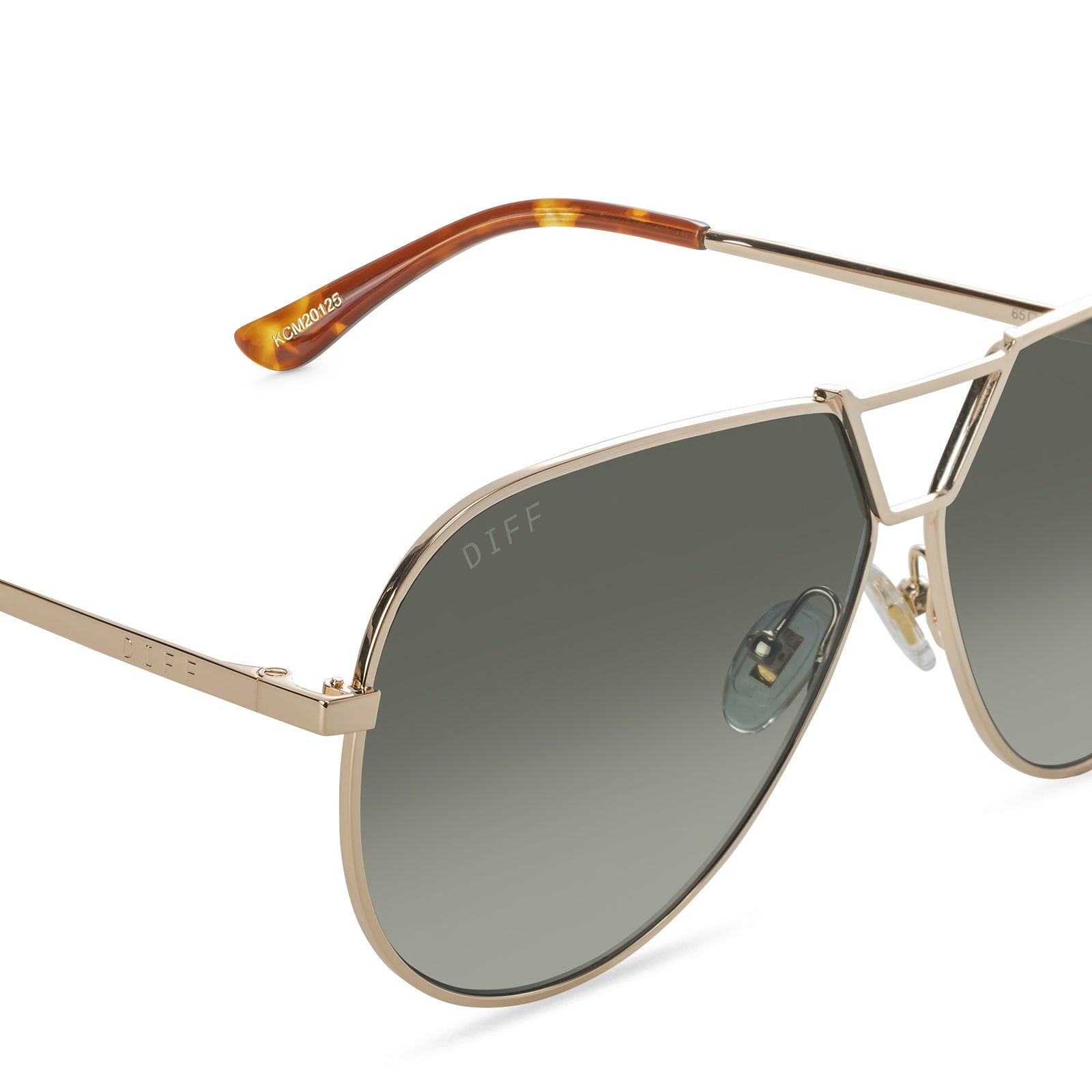 DEVON - GOLD + G15 GRADIENT + POLARIZED SUNGLASSES sold by Diff Eyewear product image thumbnail 3