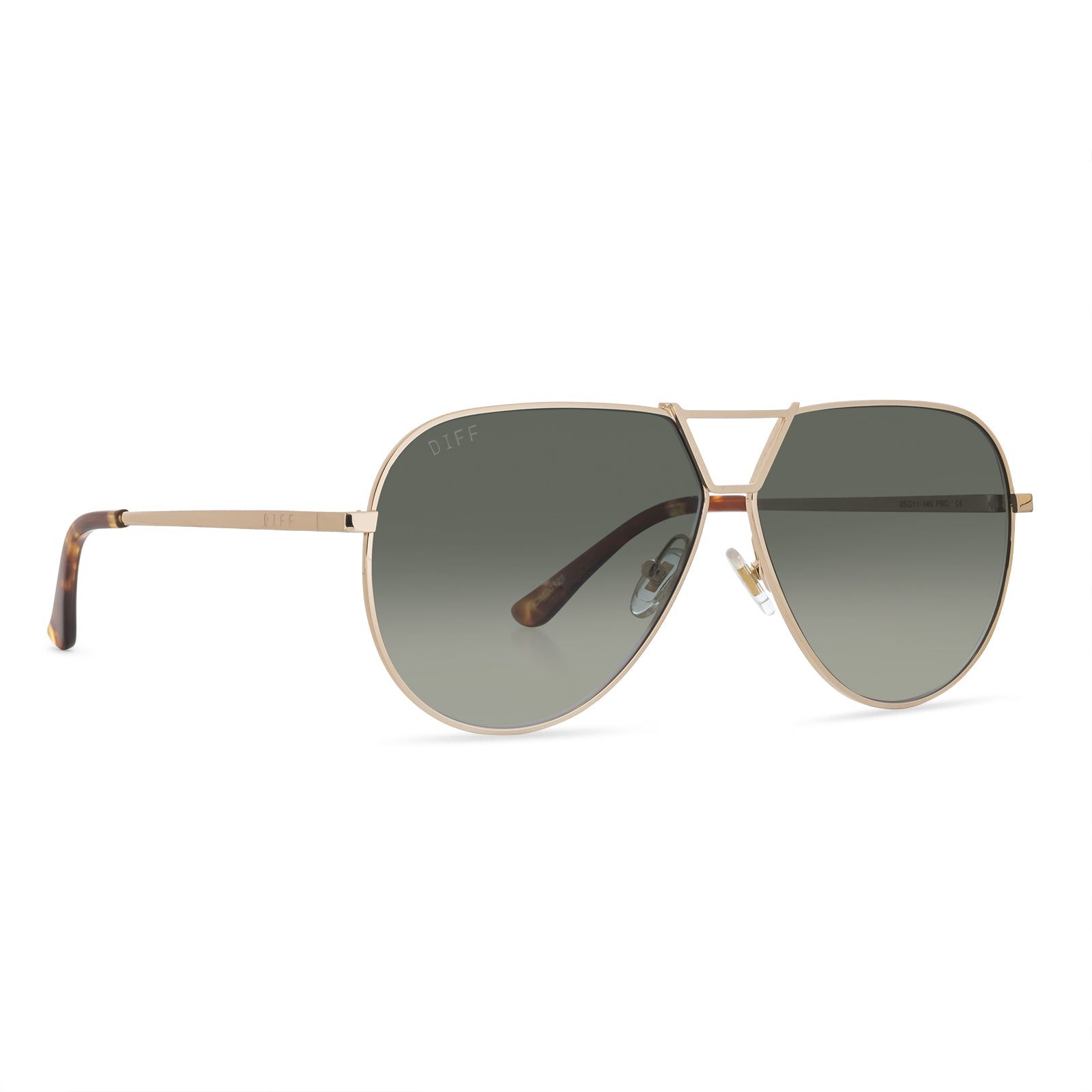 DEVON - GOLD + G15 GRADIENT + POLARIZED SUNGLASSES sold by Diff Eyewear product image thumbnail 2