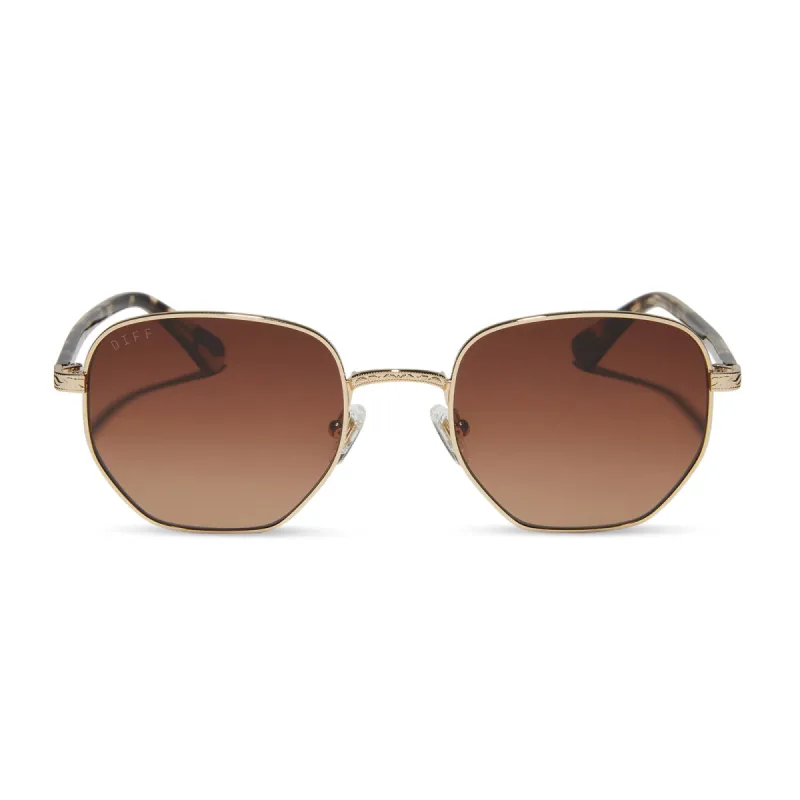 JESSIE JAMES DECKER - ASTER + GOLD + BROWN GRADIENT SUNGLASSES sold by Diff Eyewear