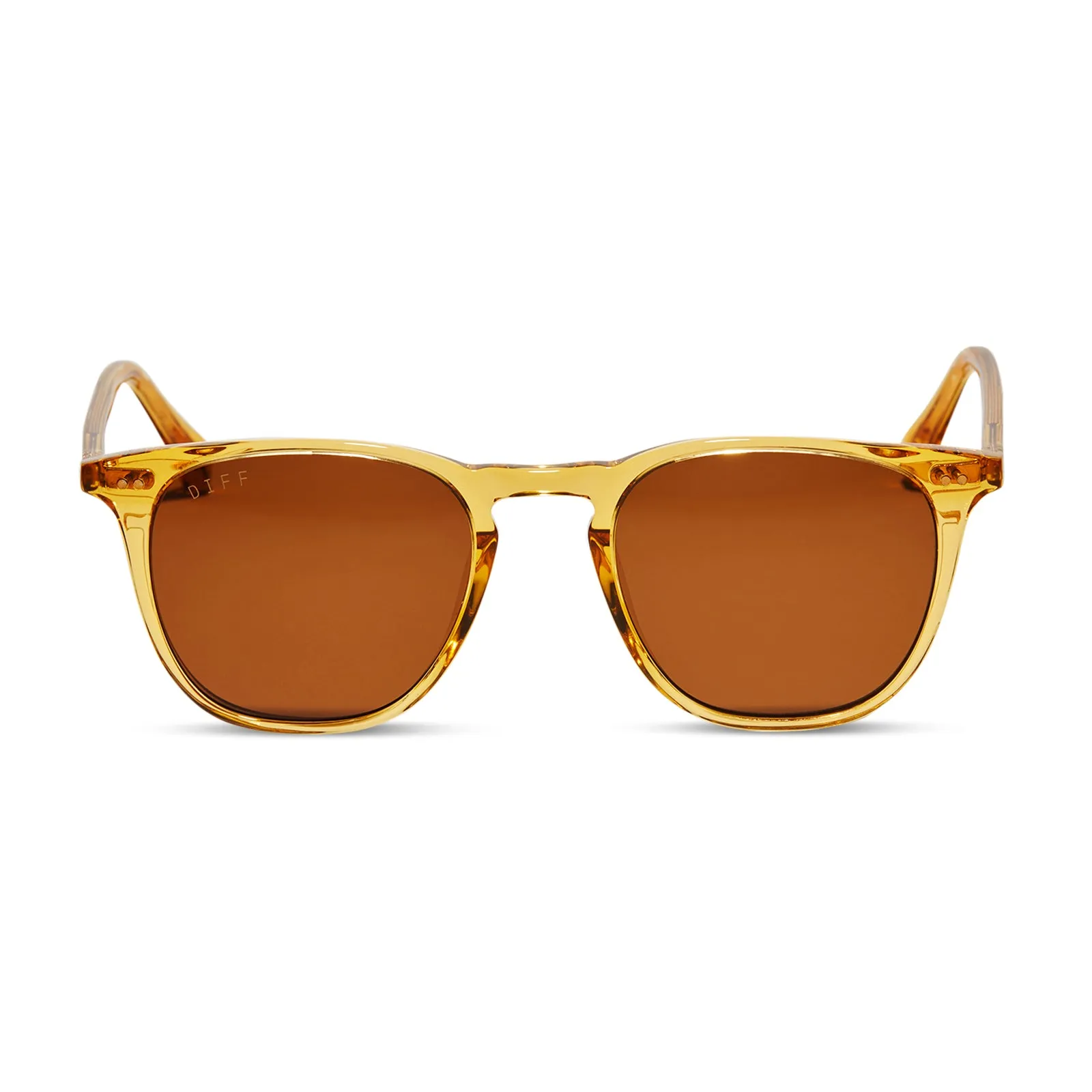MAXWELL - CITRINE CRYSTAL + BROWN + POLARIZED SUNGLASSES sold by Diff Eyewear