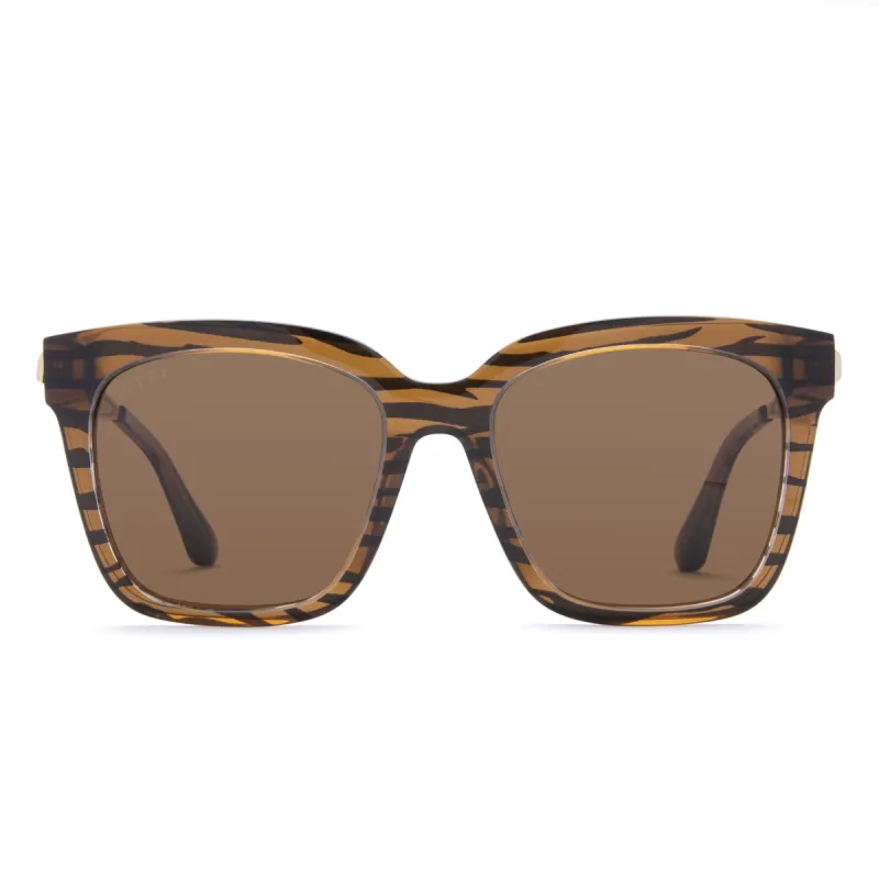 BELLA - TIGERS EYE + BROWN SUNGLASSES sold by Diff Eyewear