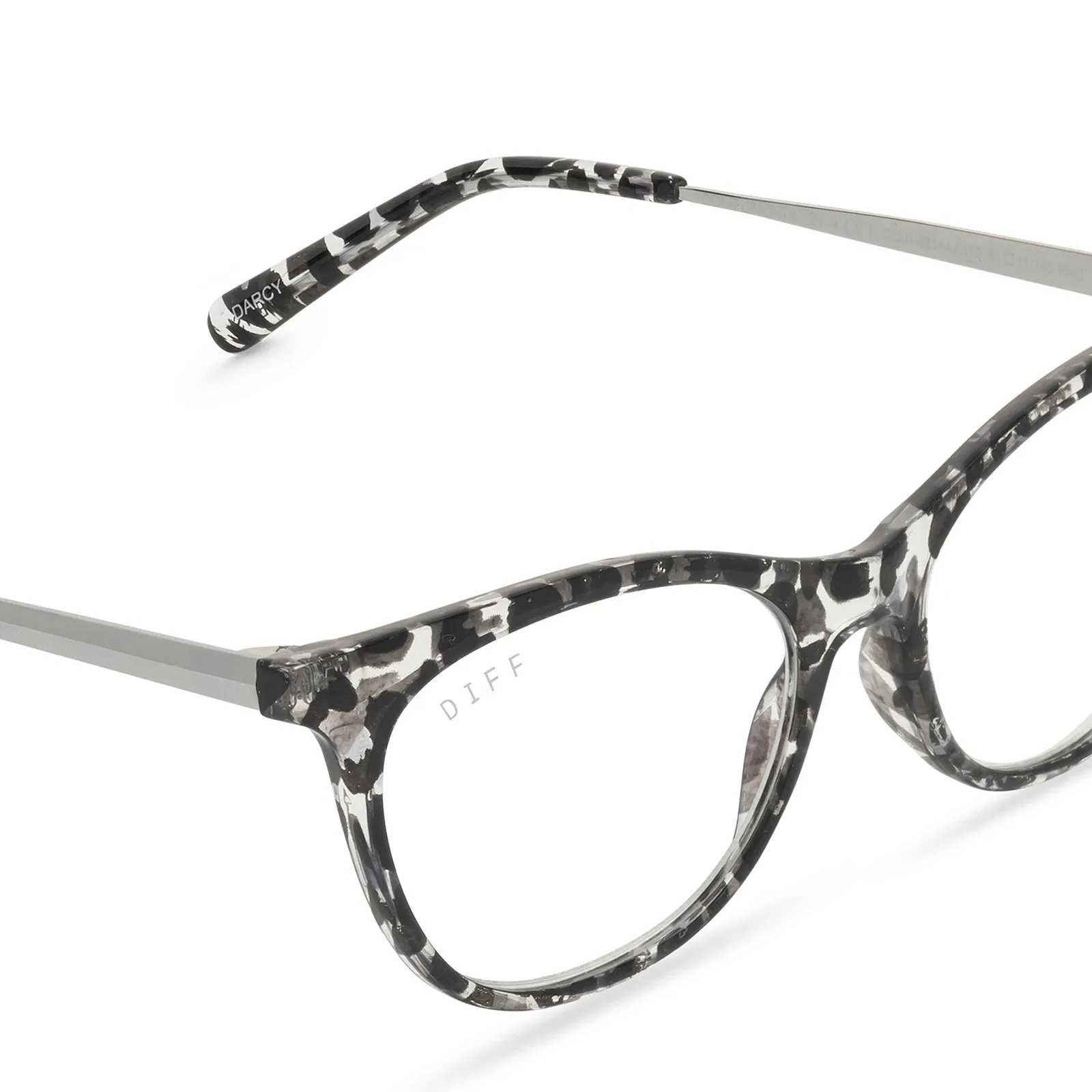DARCY - CLEAR LEOPARD + BLUE LIGHT READERS sold by Diff Eyewear product image thumbnail 5