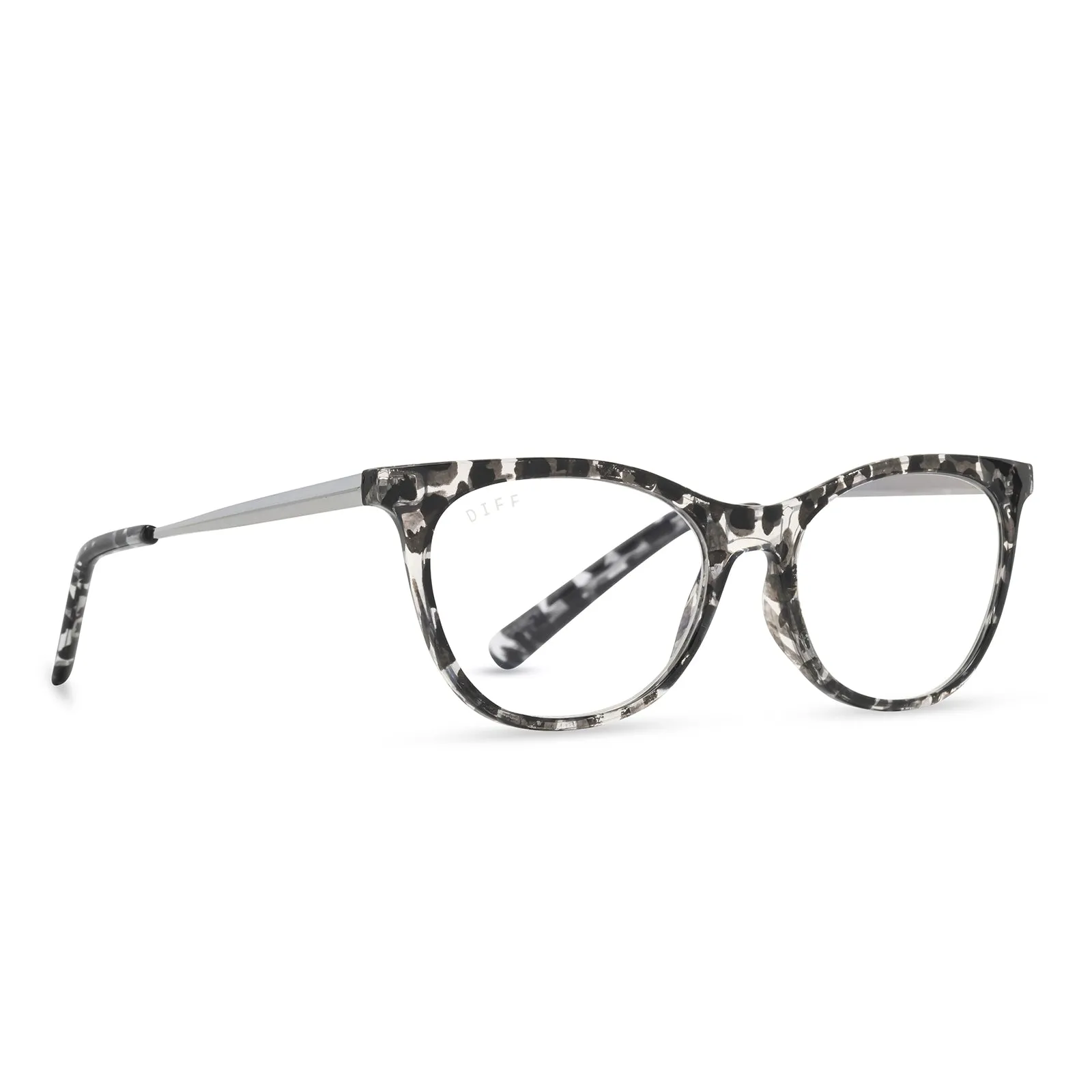 DARCY - CLEAR LEOPARD + BLUE LIGHT READERS sold by Diff Eyewear product image thumbnail 2