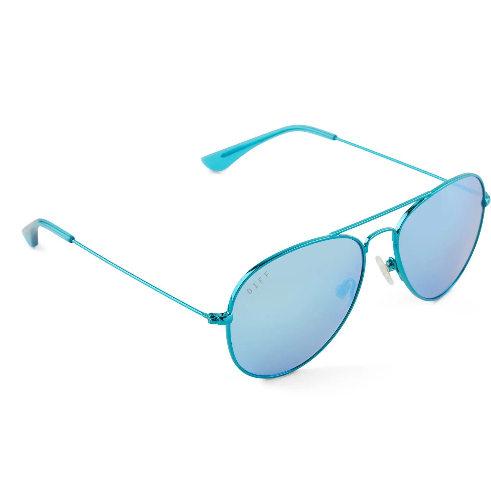 CRUZ XS - TURQUOISE METALLIC + TEAL MIRROR SUNGLASSES sold by Diff Eyewear product image thumbnail 4