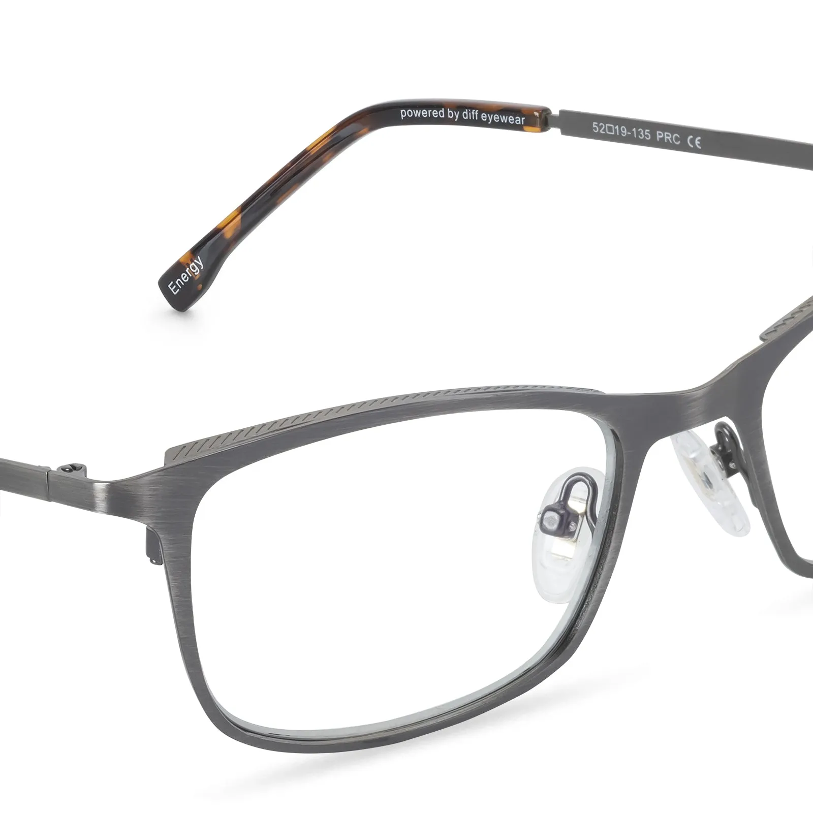 MEN'S HEALTH ENERGY - BRUSHED SILVER + CLEAR sold by Diff Eyewear product image thumbnail 3