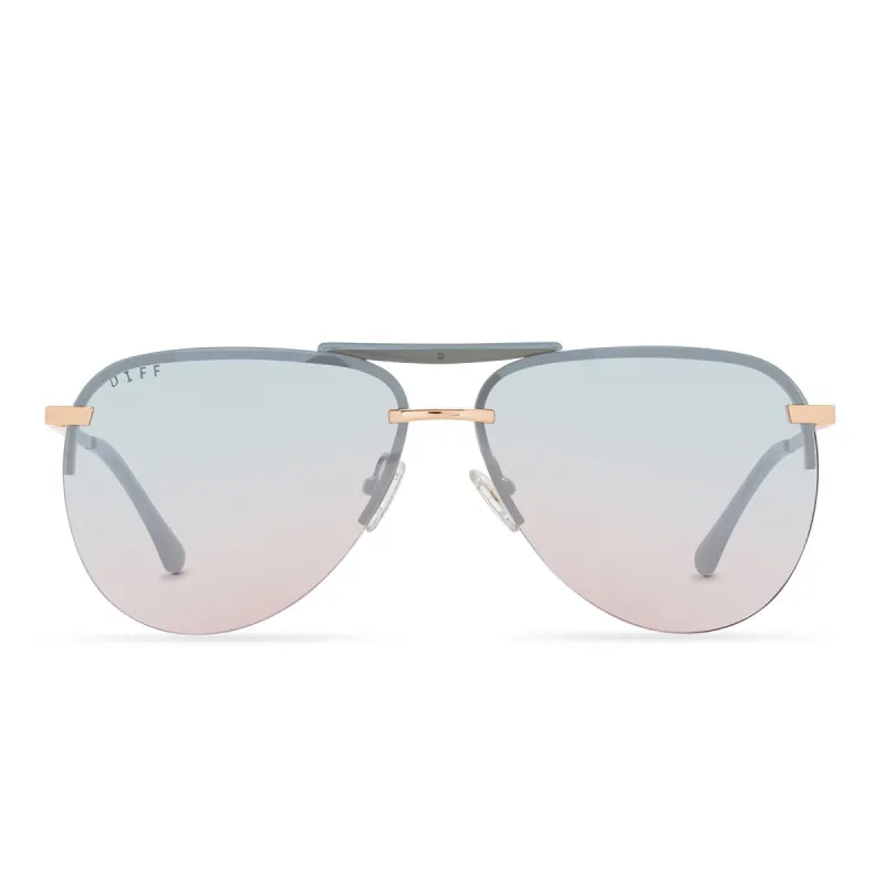 TAHOE - GOLD + BLUE TO LAVENDER FLASH SUNGLASSES sold by Diff Eyewear