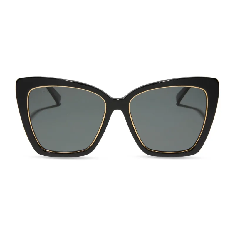 BECKY IV - BLACK + GREY POLARIZED SUNGLASSES sold by Diff Eyewear