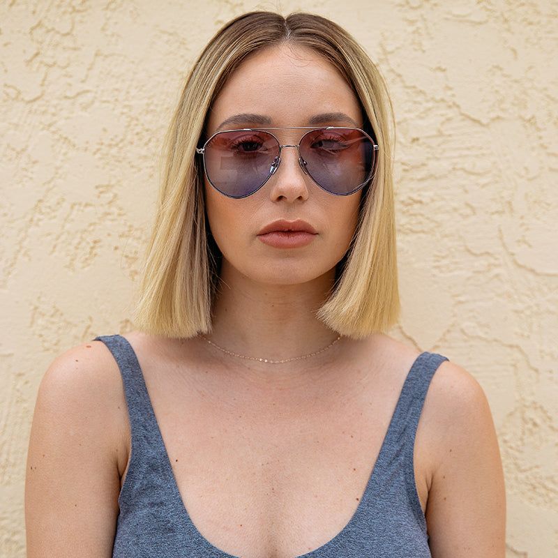 DASH - SILVER + TRIPLE GRADIENT + POLARIZED SUNGLASSES sold by Diff Eyewear product image thumbnail 3