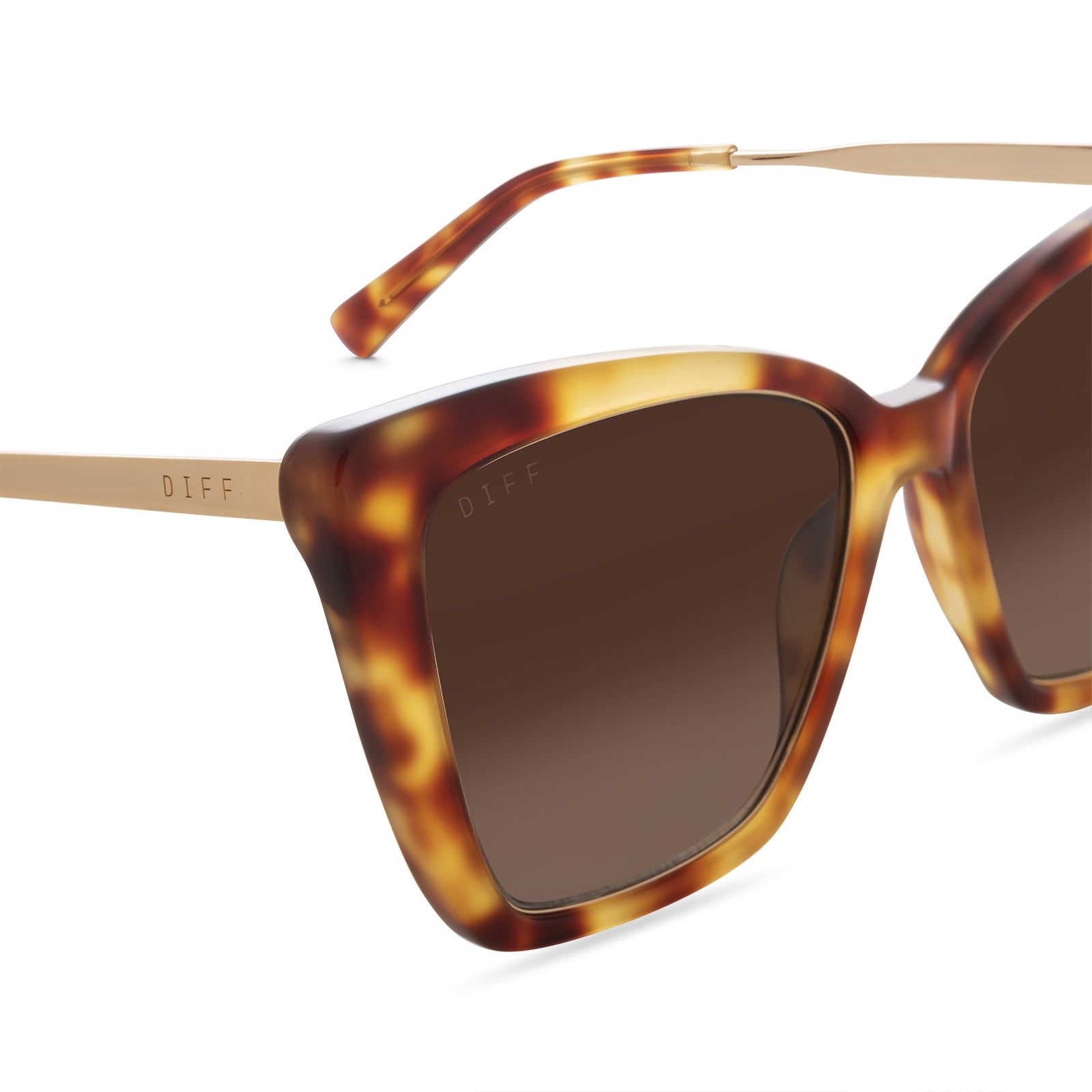 BECKY IV - SOLSTICE TORTOISE + BROWN GRADIENT SUNGLASSES sold by Diff Eyewear product image thumbnail 3