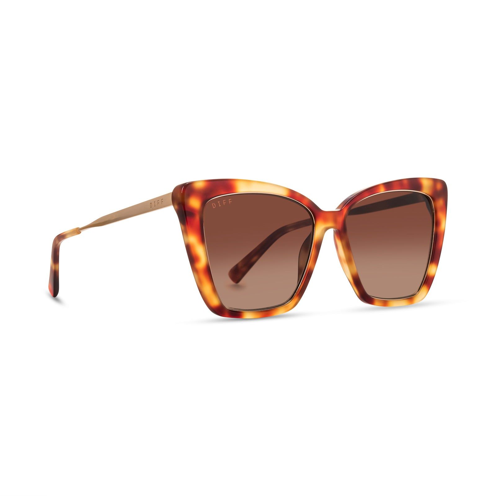 BECKY IV - SOLSTICE TORTOISE + BROWN GRADIENT SUNGLASSES sold by Diff Eyewear product image thumbnail 2