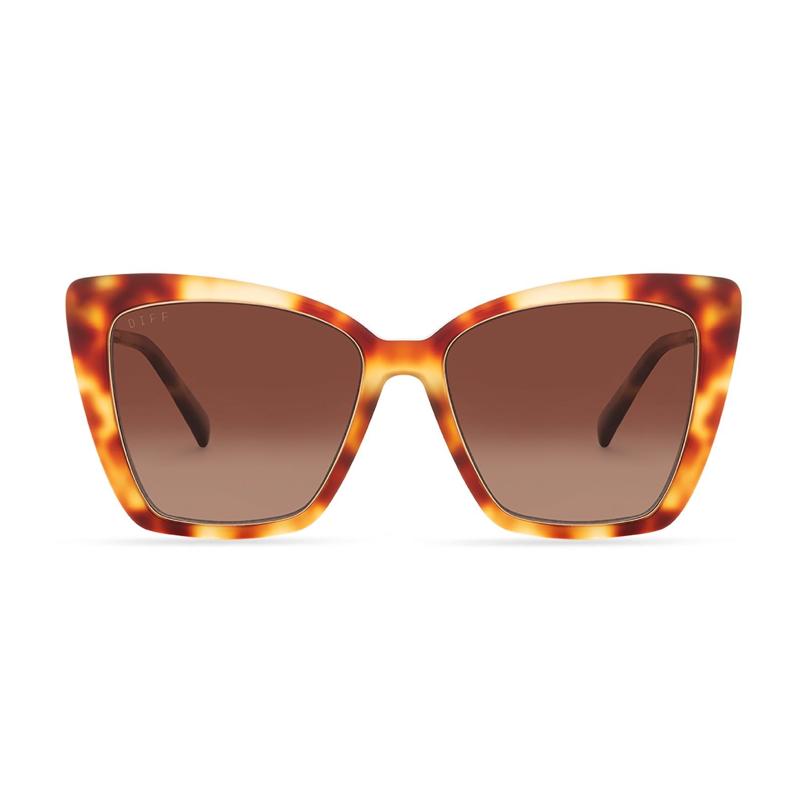 BECKY IV - SOLSTICE TORTOISE + BROWN GRADIENT SUNGLASSES sold by Diff Eyewear