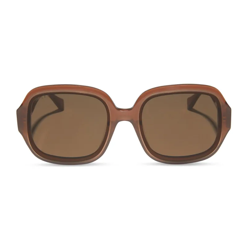 SERAPHINA - MACCHIATO + BROWN + POLARIZED SUNGLASSES sold by Diff Eyewear