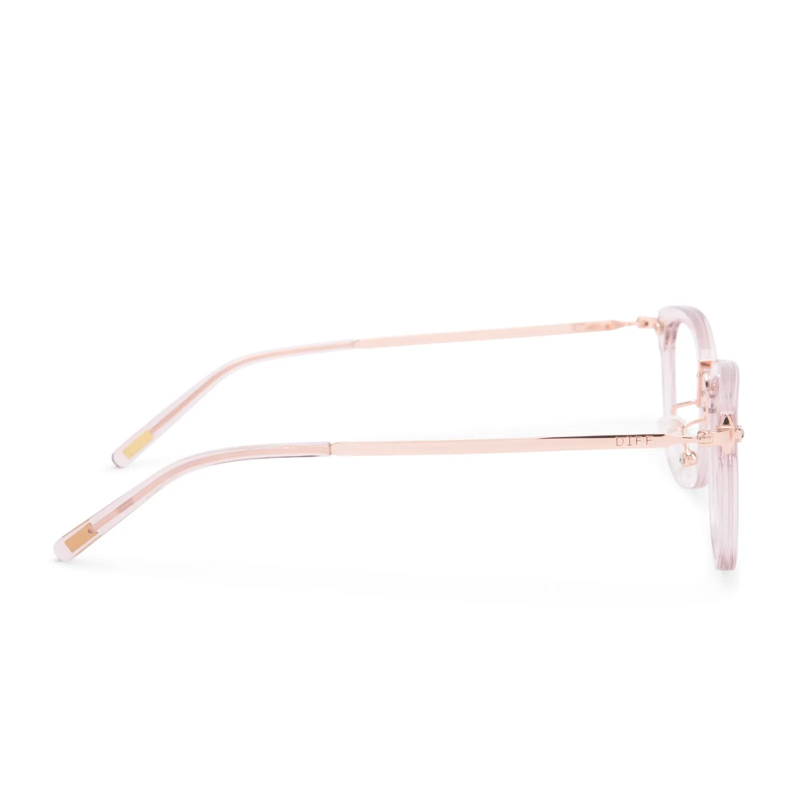 RUE - LIGHT PINK CRYSTAL + BLUE LIGHT TECHNOLOGY GLASSES sold by Diff Eyewear product image thumbnail 3