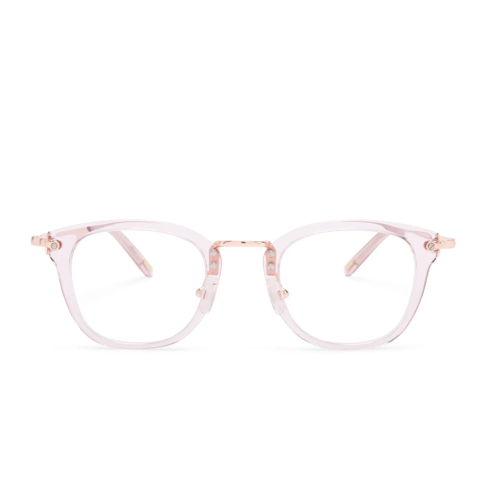RUE - LIGHT PINK CRYSTAL + BLUE LIGHT TECHNOLOGY GLASSES sold by Diff Eyewear