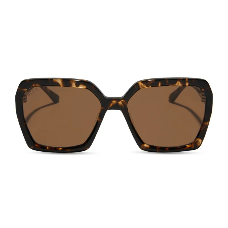 SLOANE - ESPRESSO TORTOISE + BROWN SUNGLASSES sold by Diff Eyewear