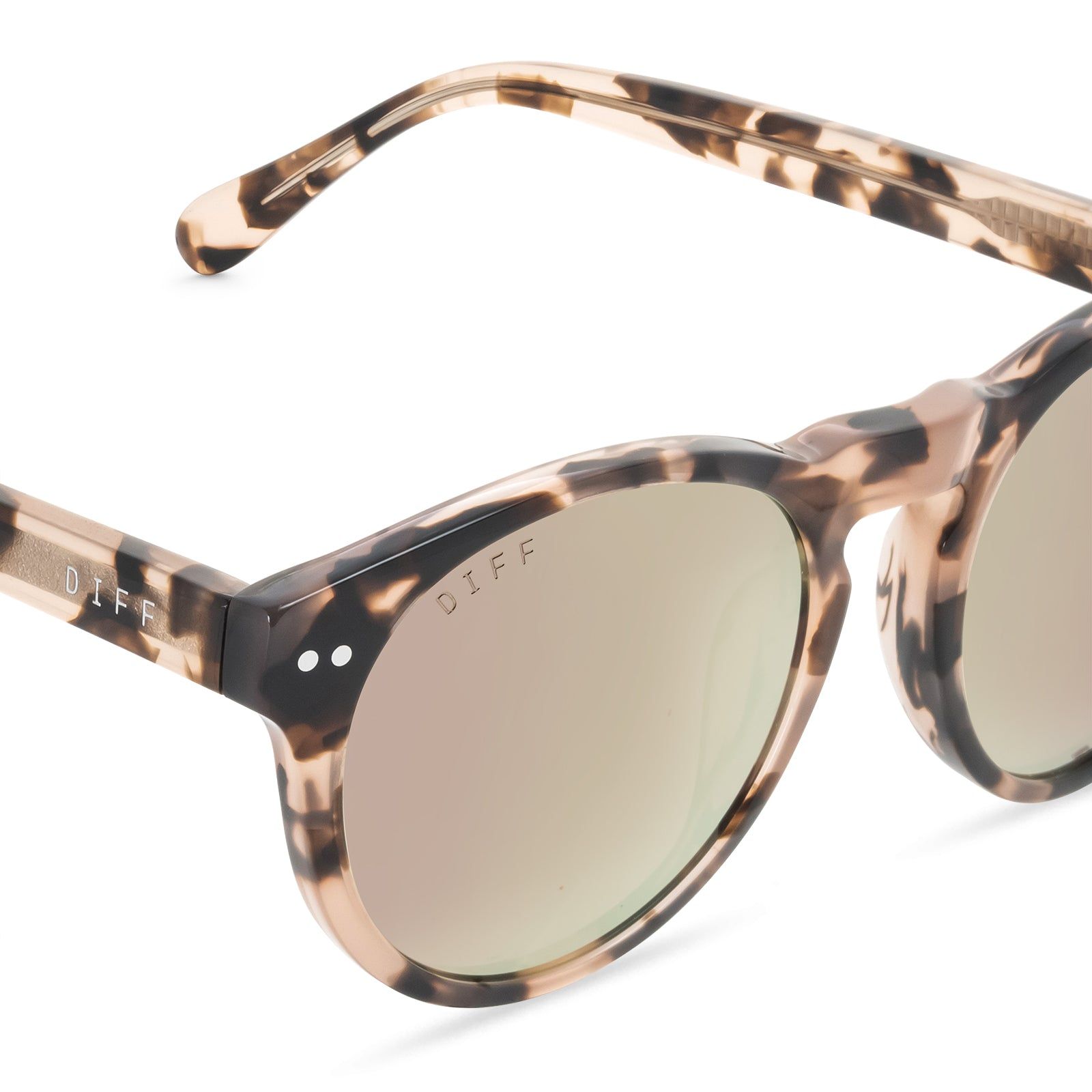 CODY - HIMALAYAN TORTOISE + CHERRY BLOSSOM MIRROR SUNGLASSES sold by Diff Eyewear product image thumbnail 3