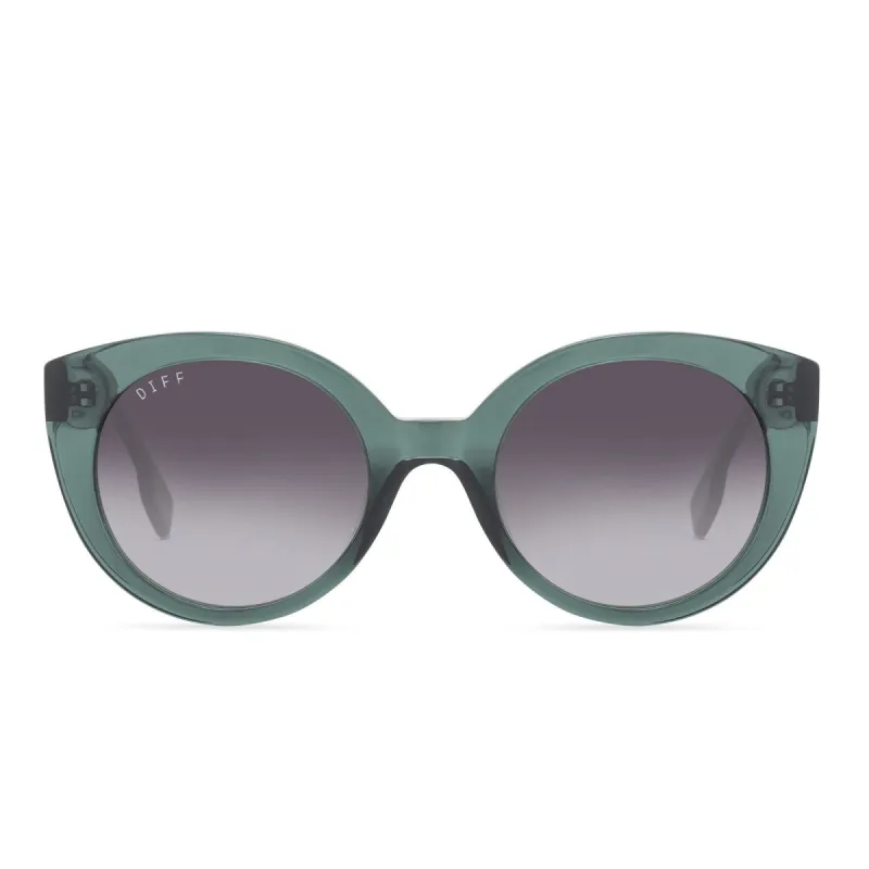 EMMY - EVERGREEN + GREY GRADIENT SUNGLASSES sold by Diff Eyewear