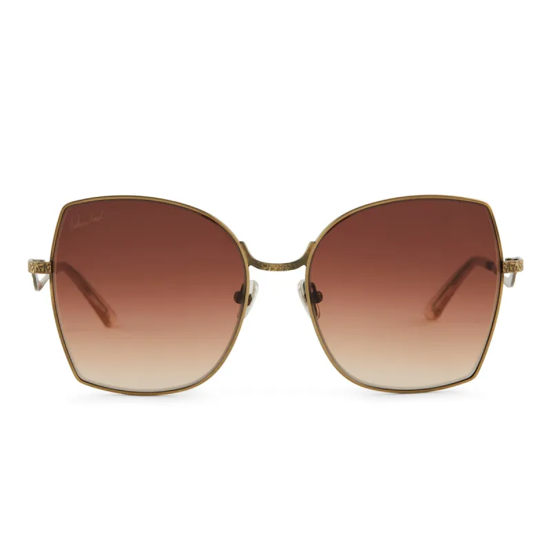 PATRICIA NASH - SOPHIA + SAND CRYSTAL + BROWN GRADIENT SUNGLASSES sold by Diff Eyewear