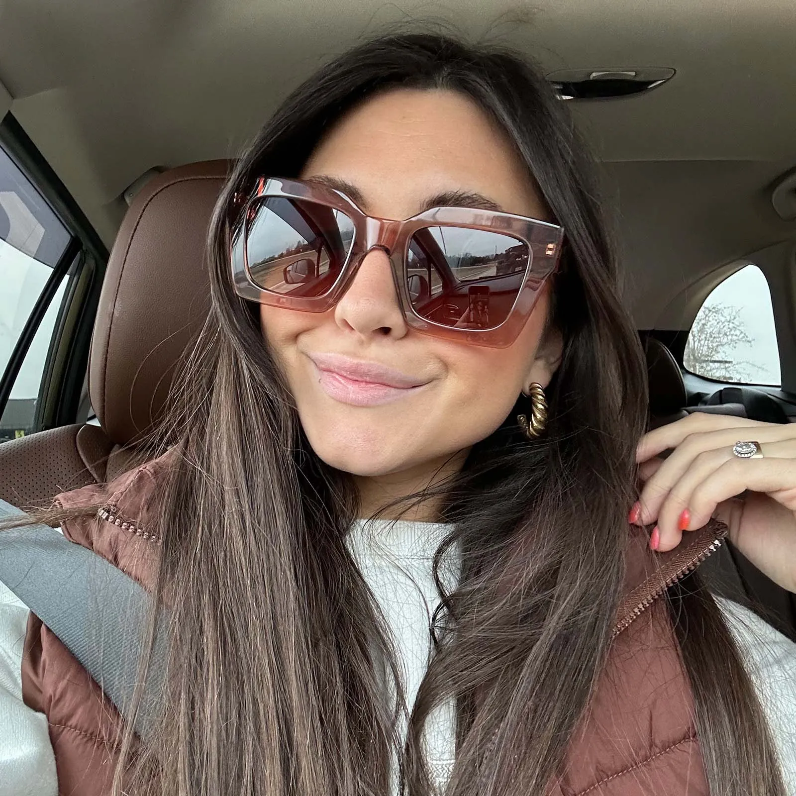 DANI - CAFÉ OLE + BROWN GRADIENT SUNGLASSES sold by Diff Eyewear product image thumbnail 5