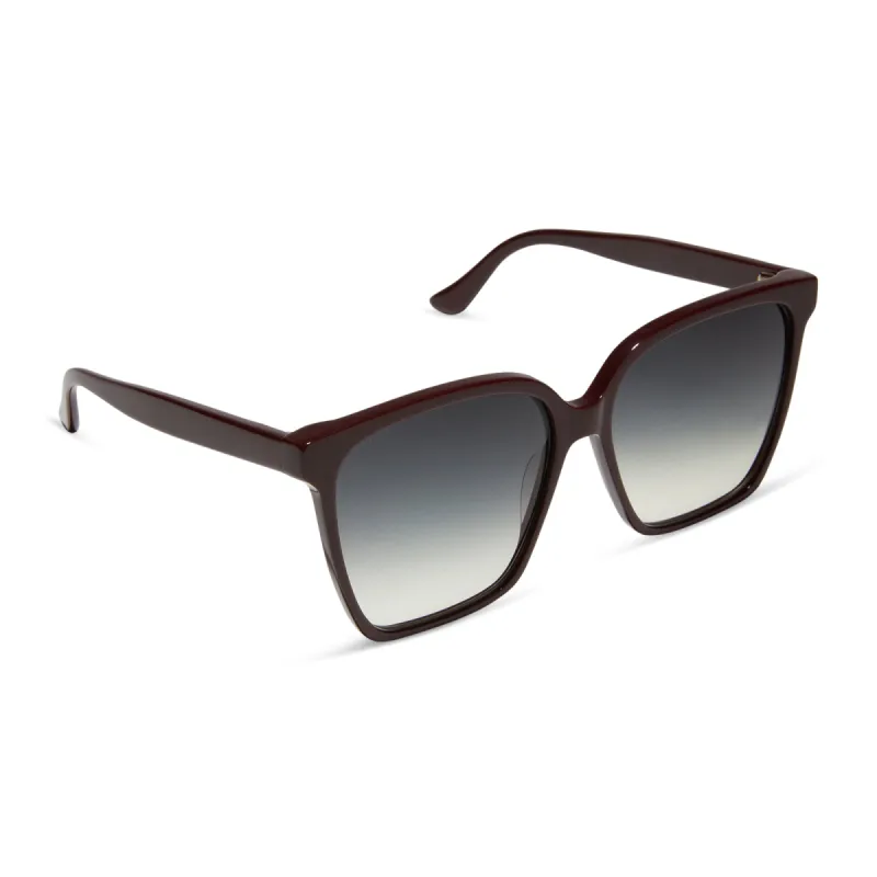 NAOMI - BORDEAUX + GREY GRADIENT + POLARIZED SUNGLASSES sold by Diff Eyewear