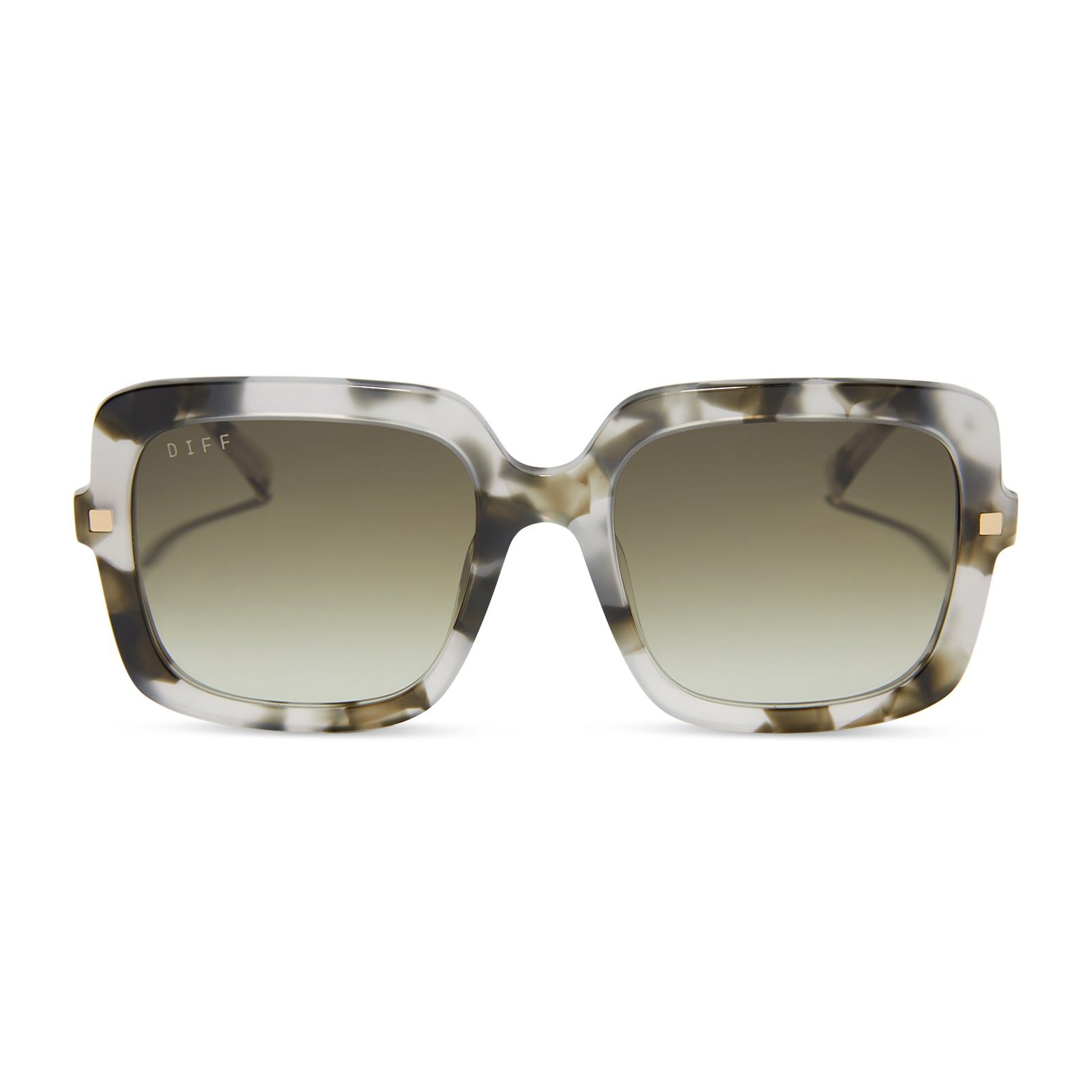 SANDRA - KOMBU + OLIVE GRADIENT SUNGLASSES sold by Diff Eyewear