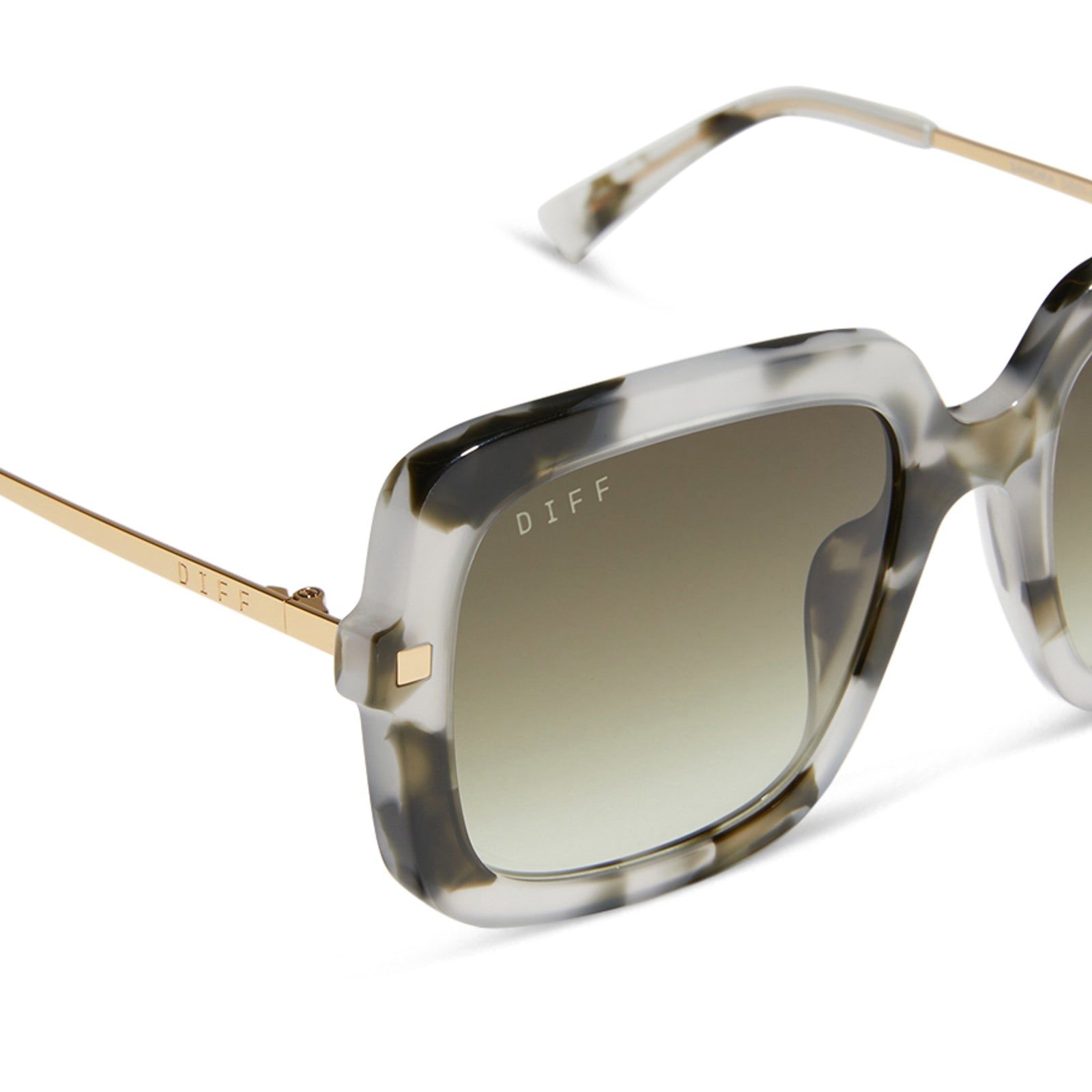 SANDRA - KOMBU + OLIVE GRADIENT SUNGLASSES sold by Diff Eyewear product image thumbnail 4