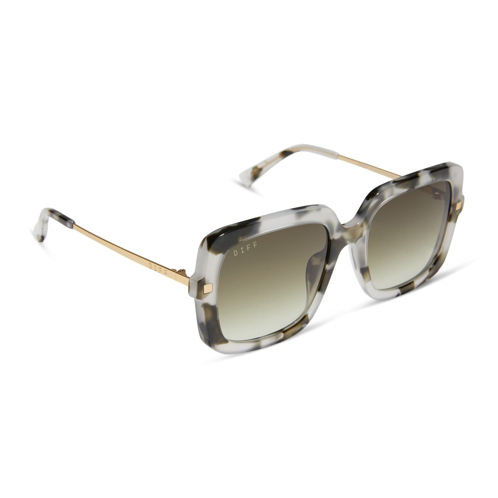 SANDRA - KOMBU + OLIVE GRADIENT SUNGLASSES sold by Diff Eyewear product image thumbnail 2
