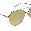 DASH - GOLD + BRILLIANT GOLD MIRROR + POLARIZED SUNGLASSES sold by Diff Eyewear