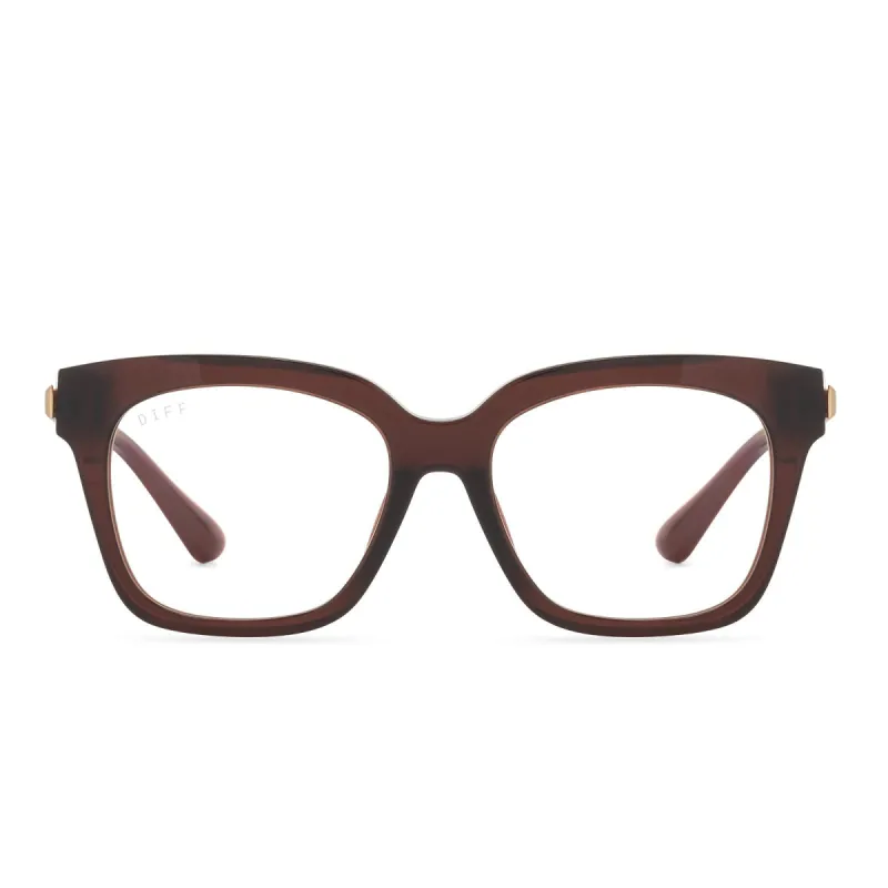 BELLA XS - CHESTNUT CRYSTAL + BLUE LIGHT TECHNOLOGY GLASSES sold by Diff Eyewear