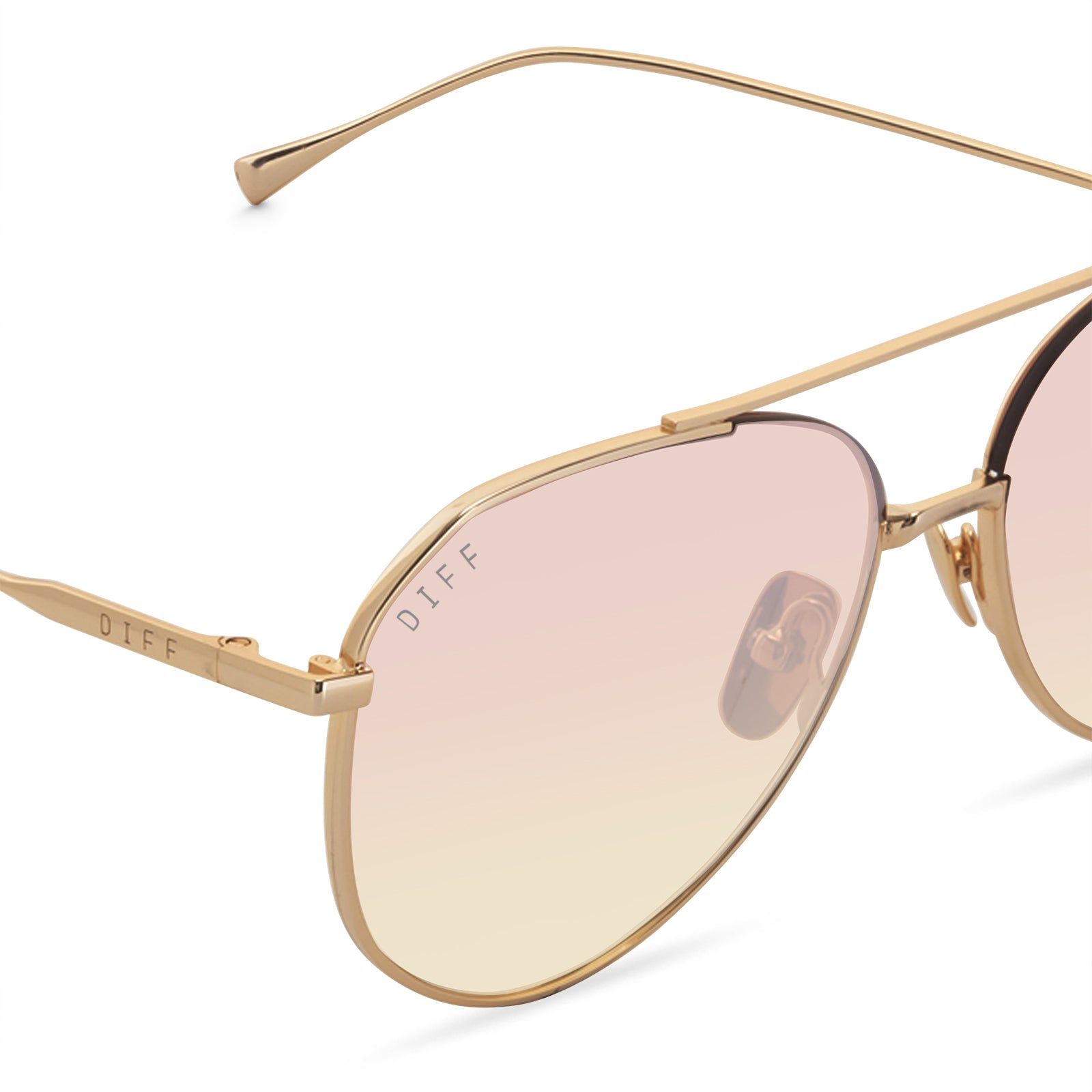 DASH XS - GOLD + SUNSET GRADIENT FLASH SUNGLASSES sold by Diff Eyewear product image thumbnail 4