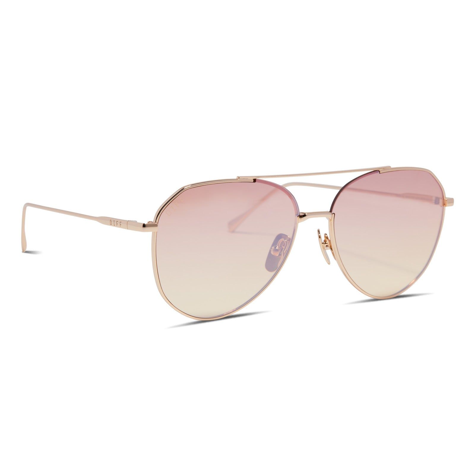 DASH XS - GOLD + SUNSET GRADIENT FLASH SUNGLASSES sold by Diff Eyewear product image thumbnail 2