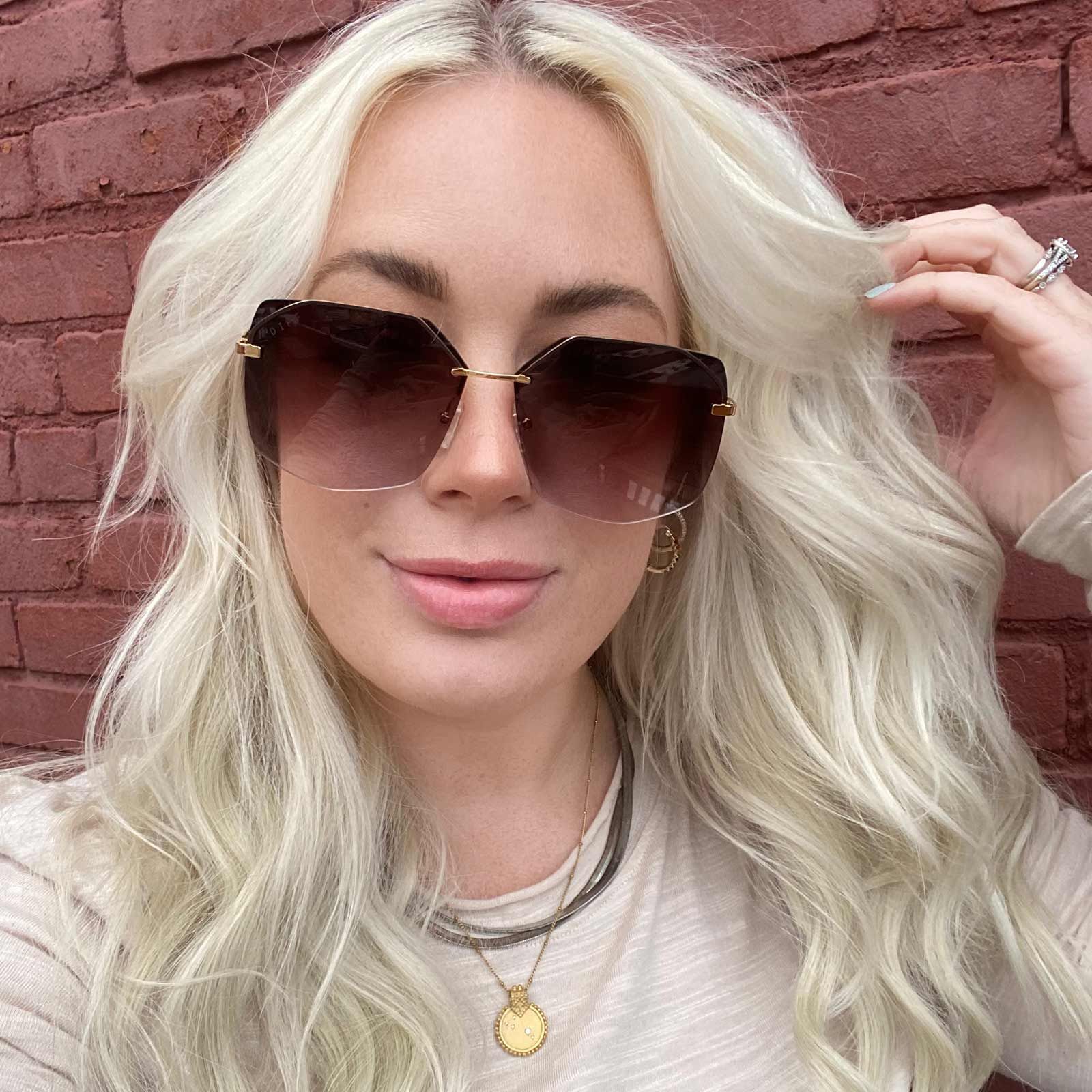 BREE - GOLD + BROWN GRADIENT SUNGLASSES sold by Diff Eyewear product image thumbnail 5