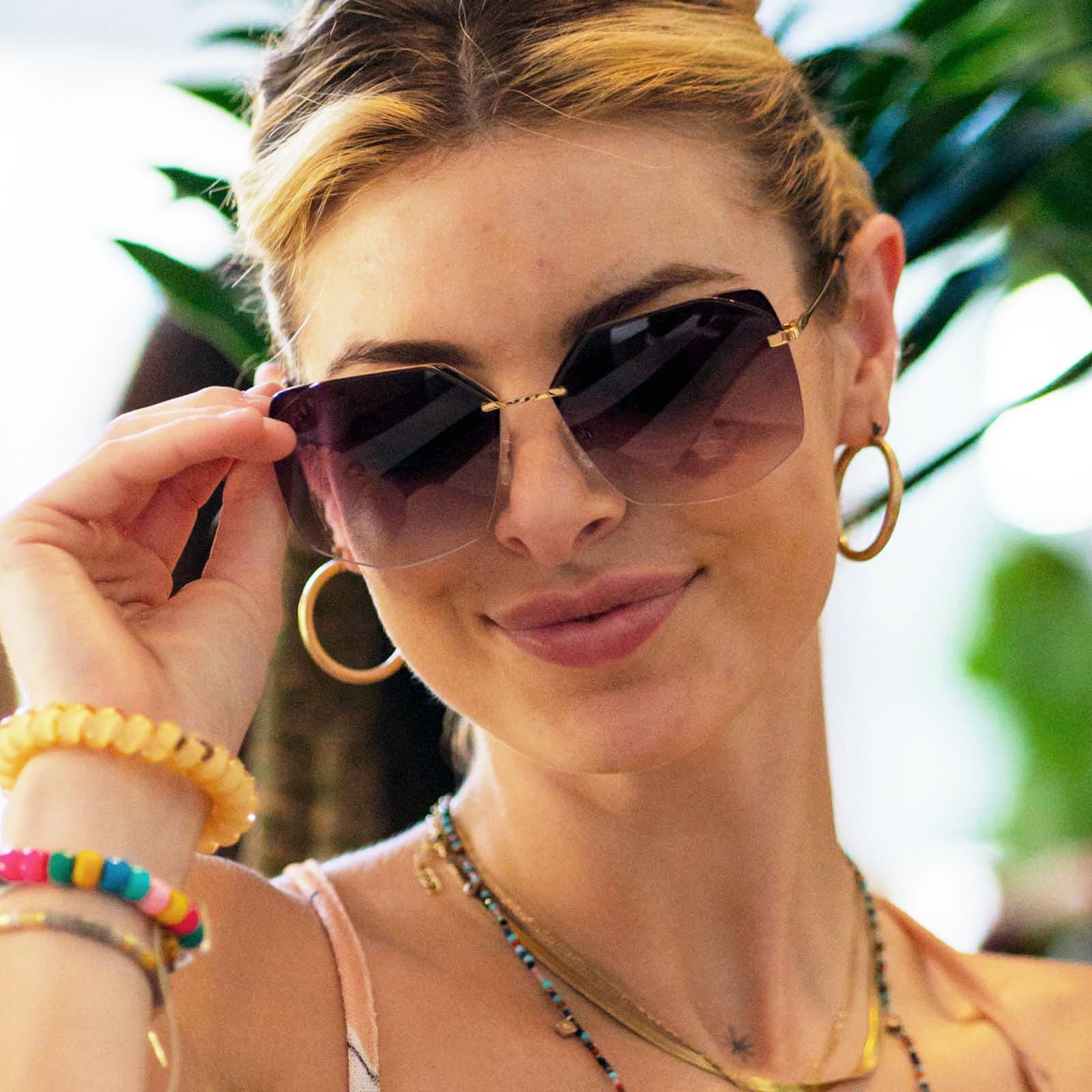 BREE - GOLD + BROWN GRADIENT SUNGLASSES sold by Diff Eyewear product image thumbnail 7