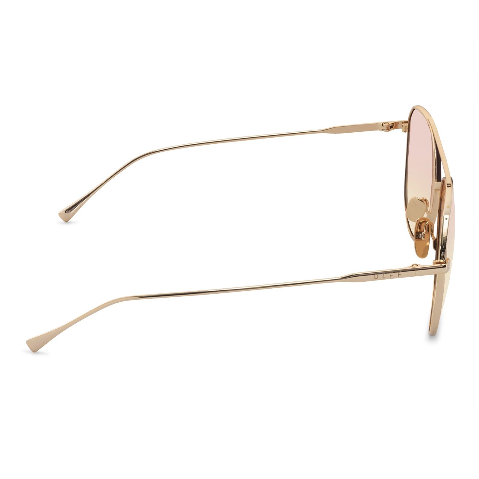 DASH XS - GOLD + SUNSET GRADIENT FLASH SUNGLASSES sold by Diff Eyewear product image thumbnail 3