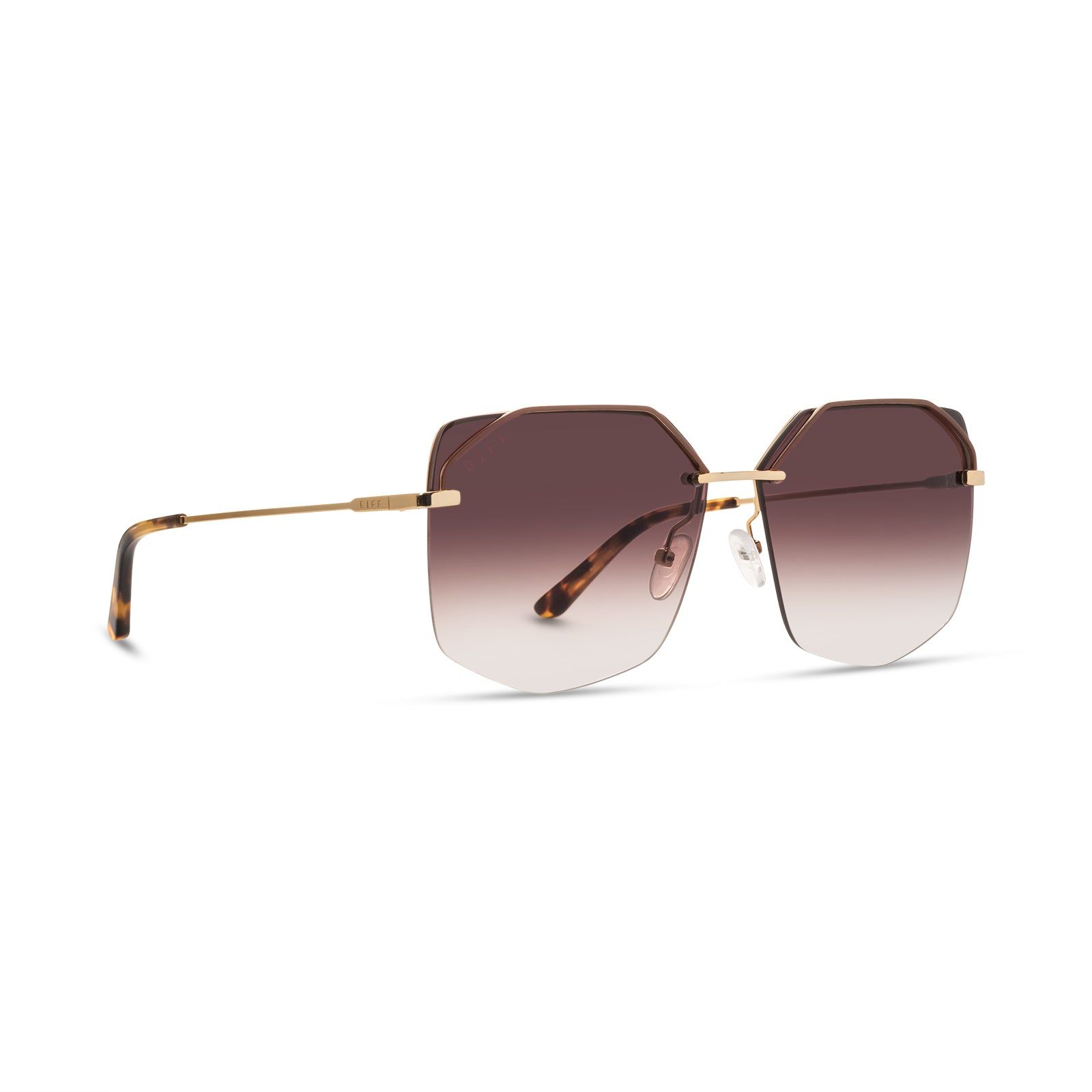 BREE - GOLD + BROWN GRADIENT SUNGLASSES sold by Diff Eyewear product image thumbnail 4