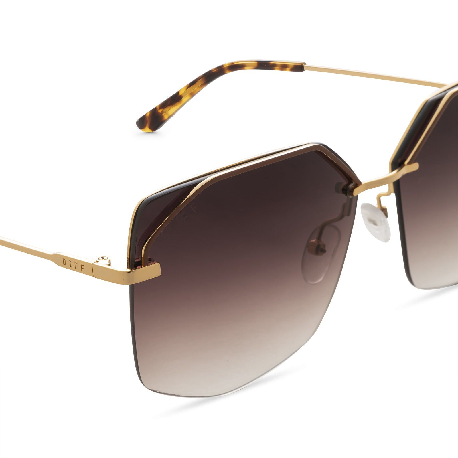 BREE - GOLD + BROWN GRADIENT SUNGLASSES sold by Diff Eyewear product image thumbnail 2