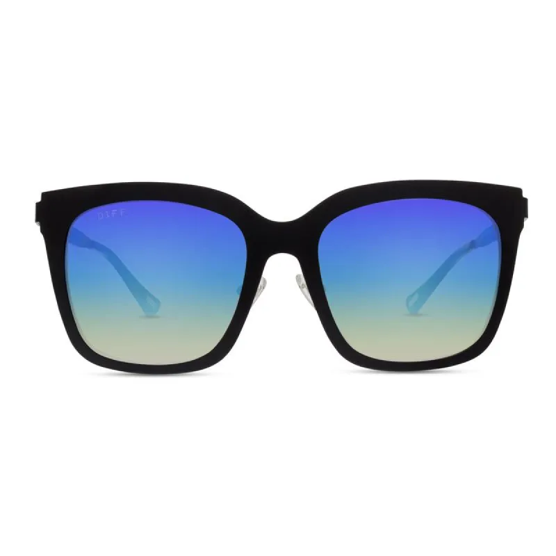 ELLA - BLACK + ICE BLUE SUNGLASSES sold by Diff Eyewear